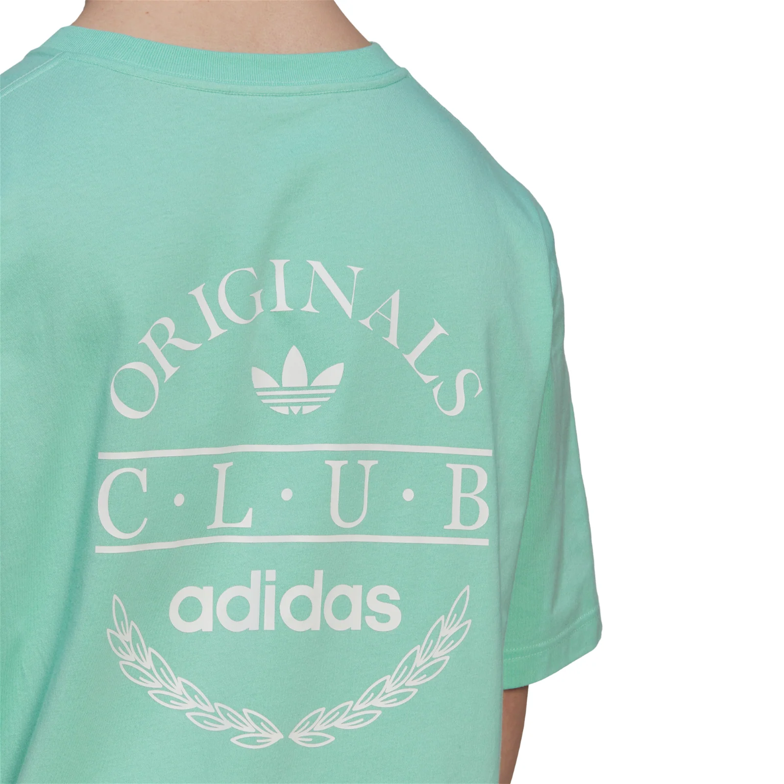 adidas Originals Club Logo Sports Resort T Shirt - Easy Green - Image 2