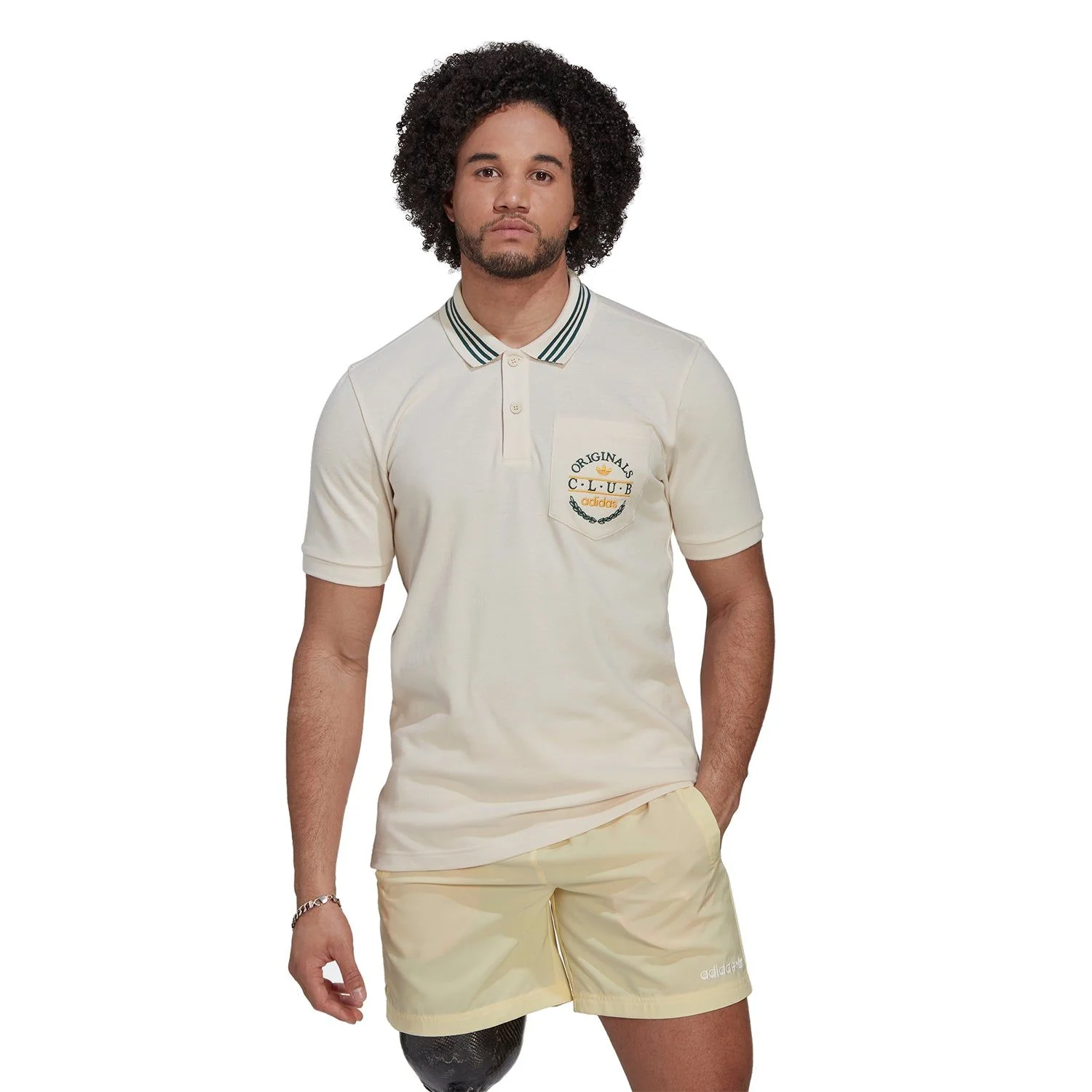 adidas Originals Club Pique Polo - Wonder White - Image 2