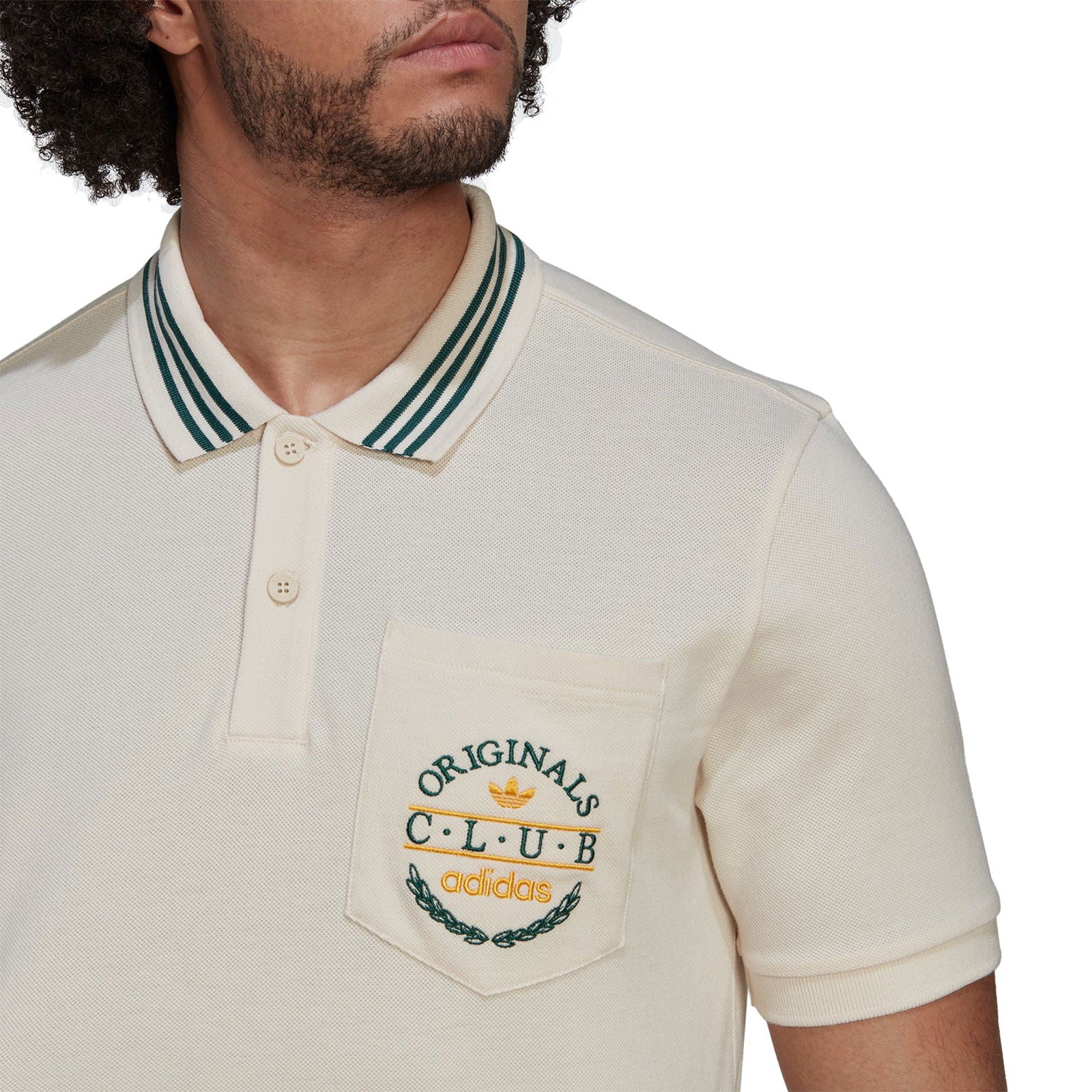 adidas Originals Club Pique Polo - Wonder White - Image 3