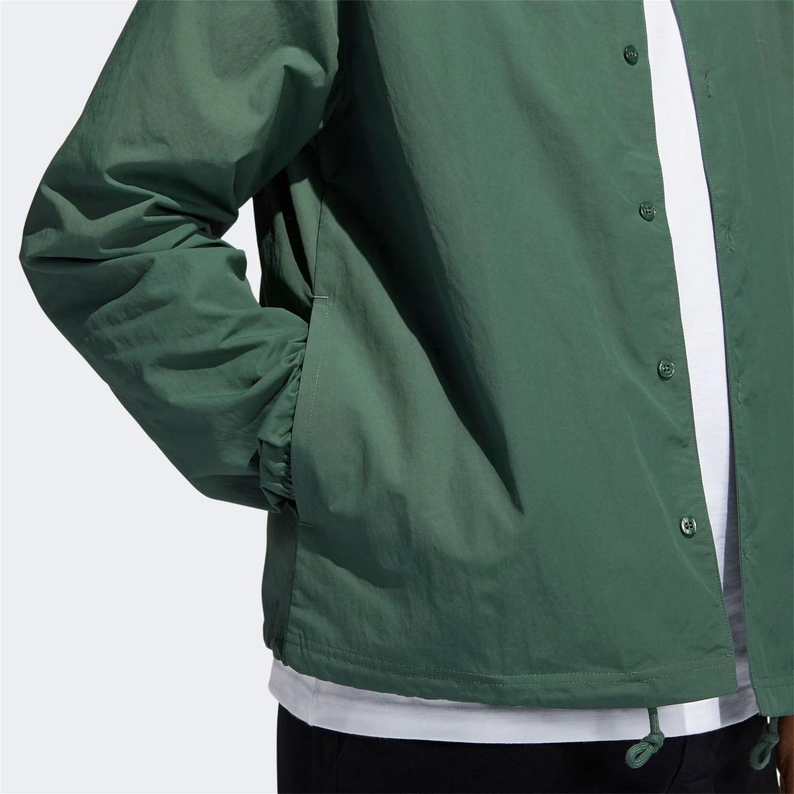 adidas Originals Coach Shirt Jacket - Green - Image 4