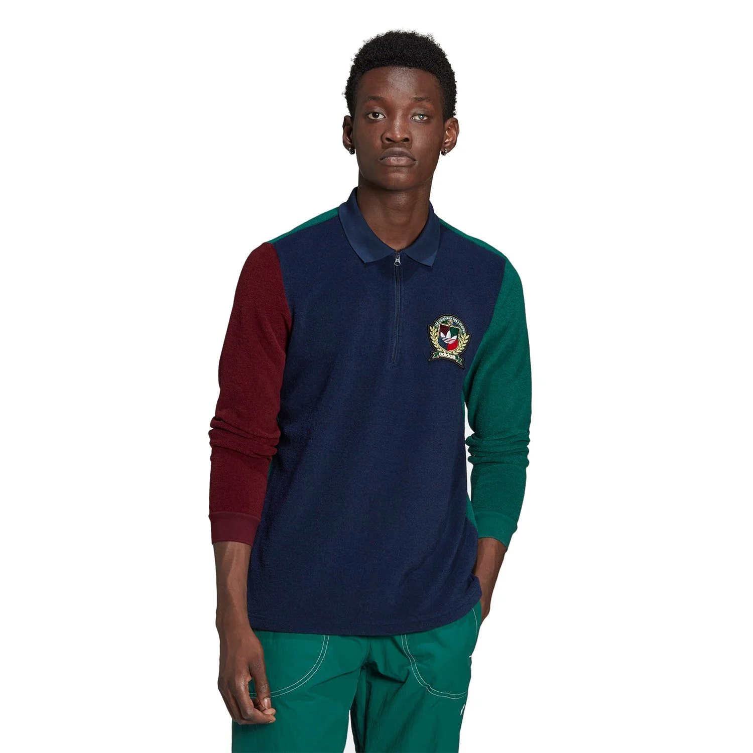 adidas Originals Collegiate Crest Polo Shirt - Blue - Image 2