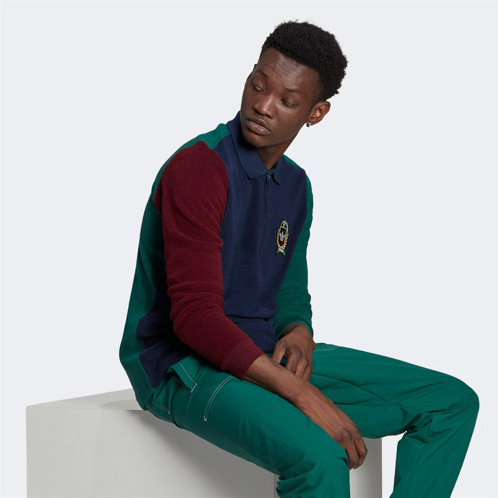 adidas Originals Collegiate Crest Polo Shirt - Blue - Image 4