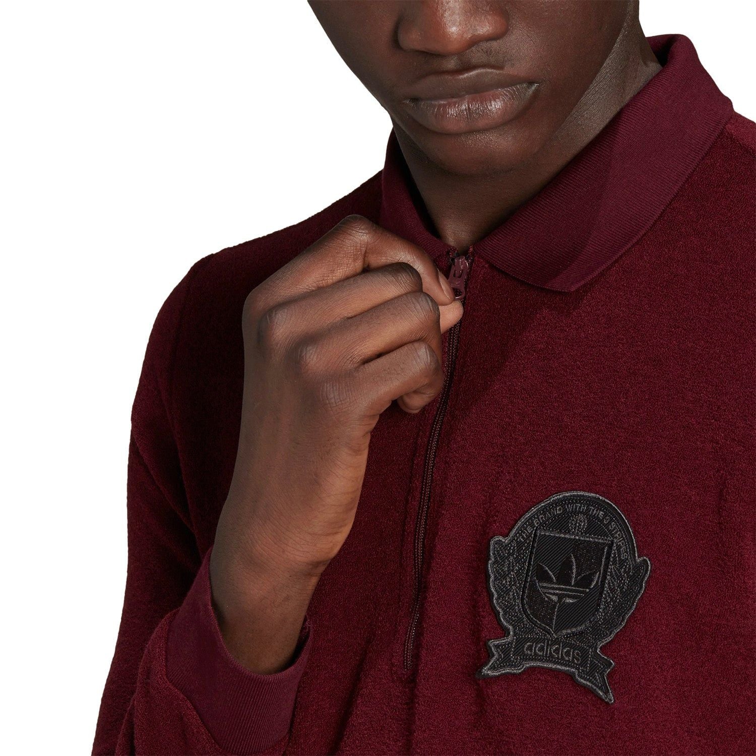 adidas Originals Collegiate Crest Polo Shirt - Burgundy - Image 5