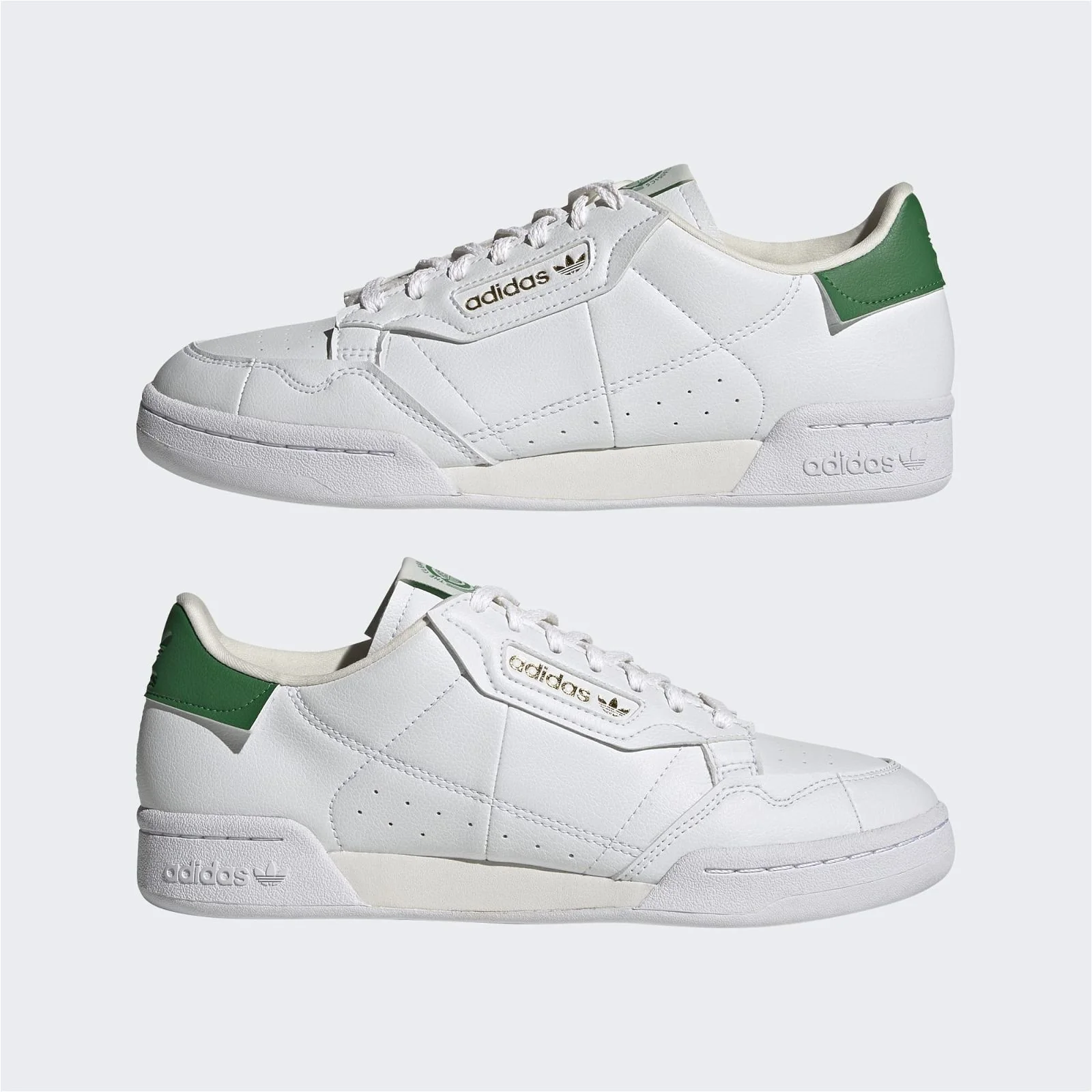 adidas Originals Continental 80 Shoes - Cloud White / Green - Image 9