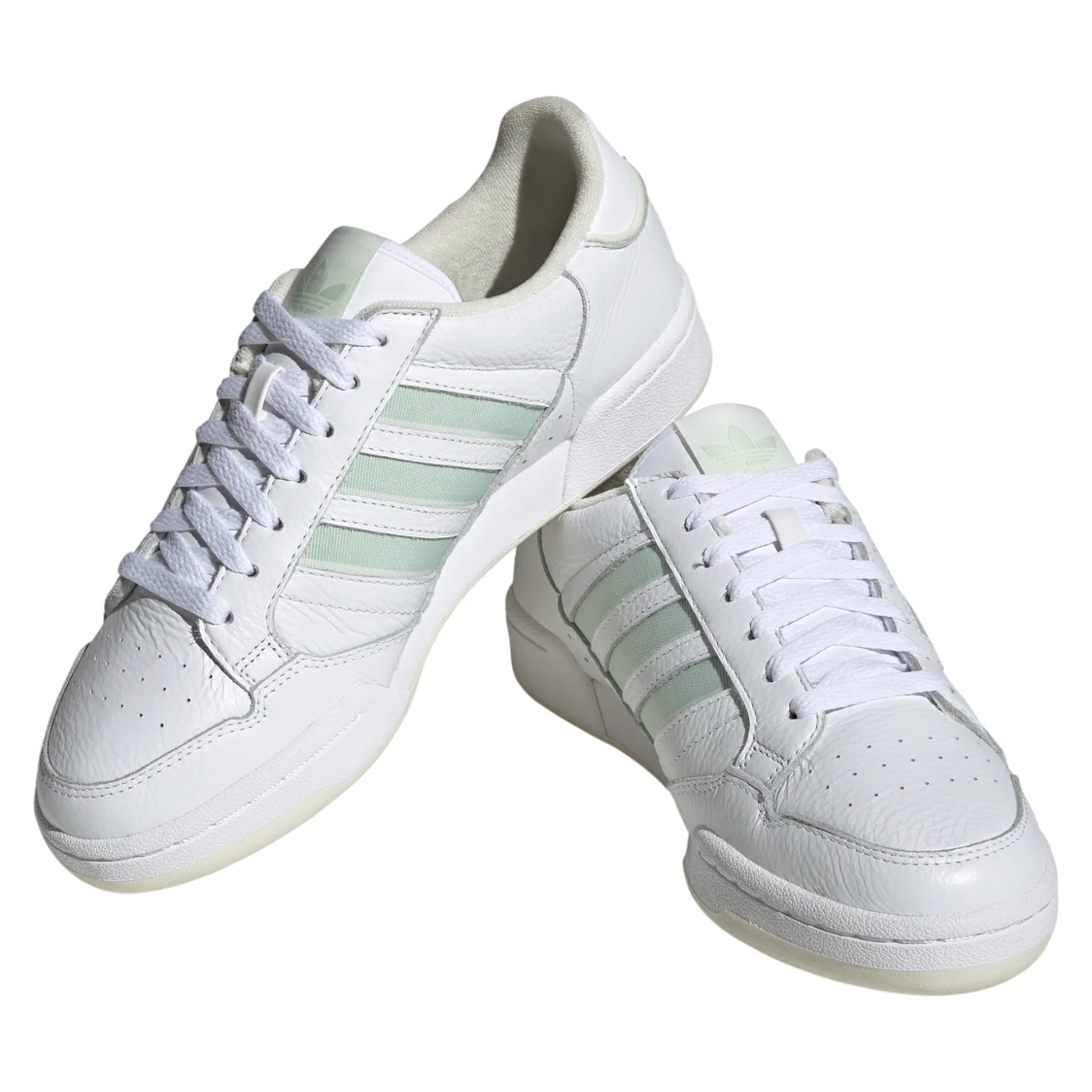 adidas Originals Continental 80 Stripes Shoes - Cloud White / Linen Green - Image 2