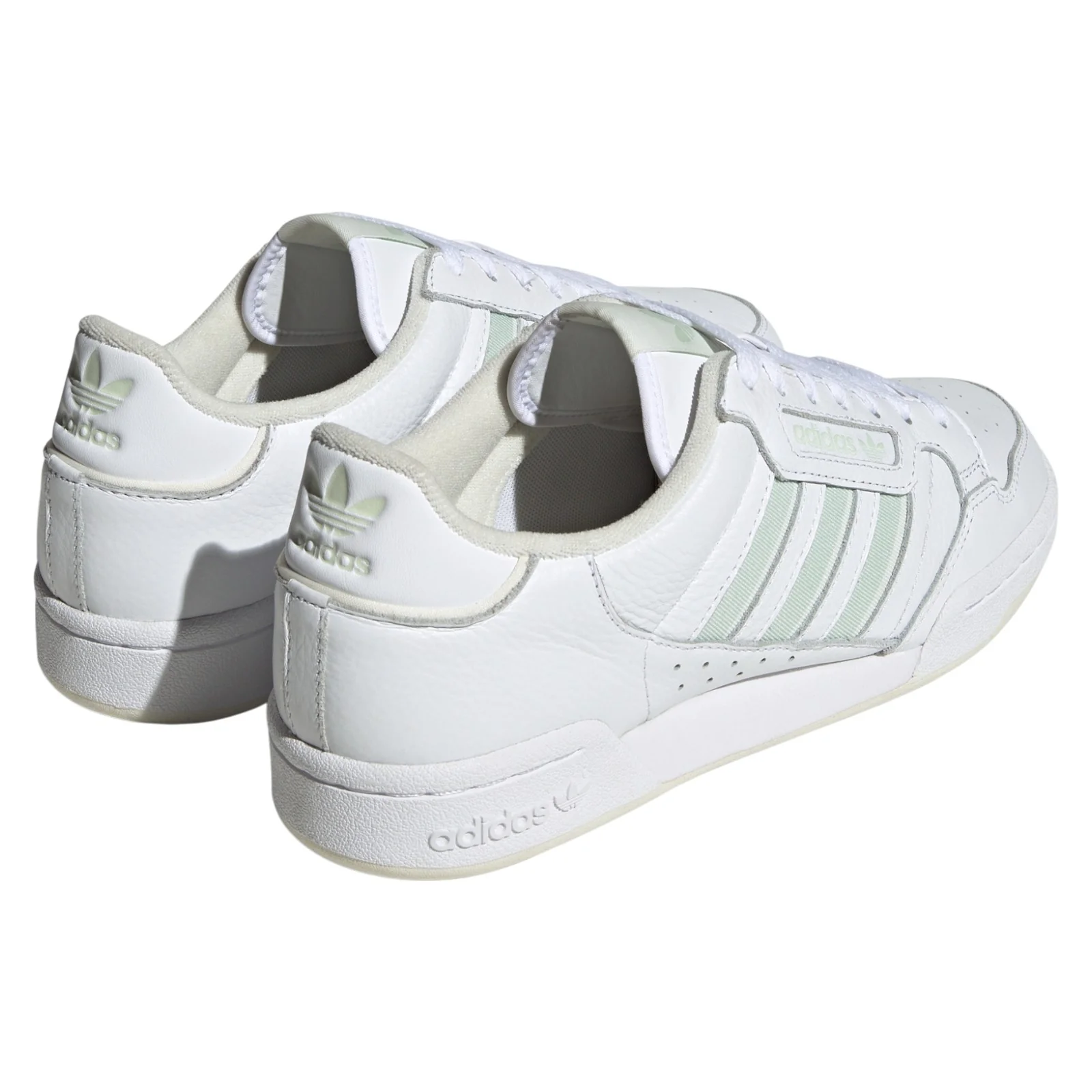 adidas Originals Continental 80 Stripes Shoes - Cloud White / Linen Green - Image 4