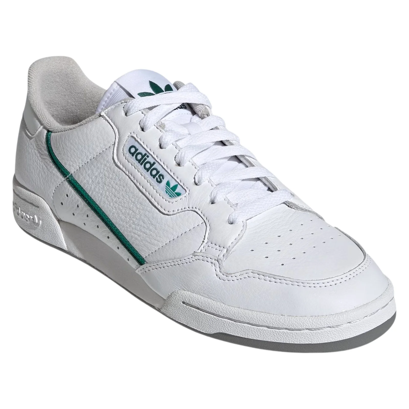adidas Originals Continental 80 Trainers - Cloud White /Glory Green - Image 2