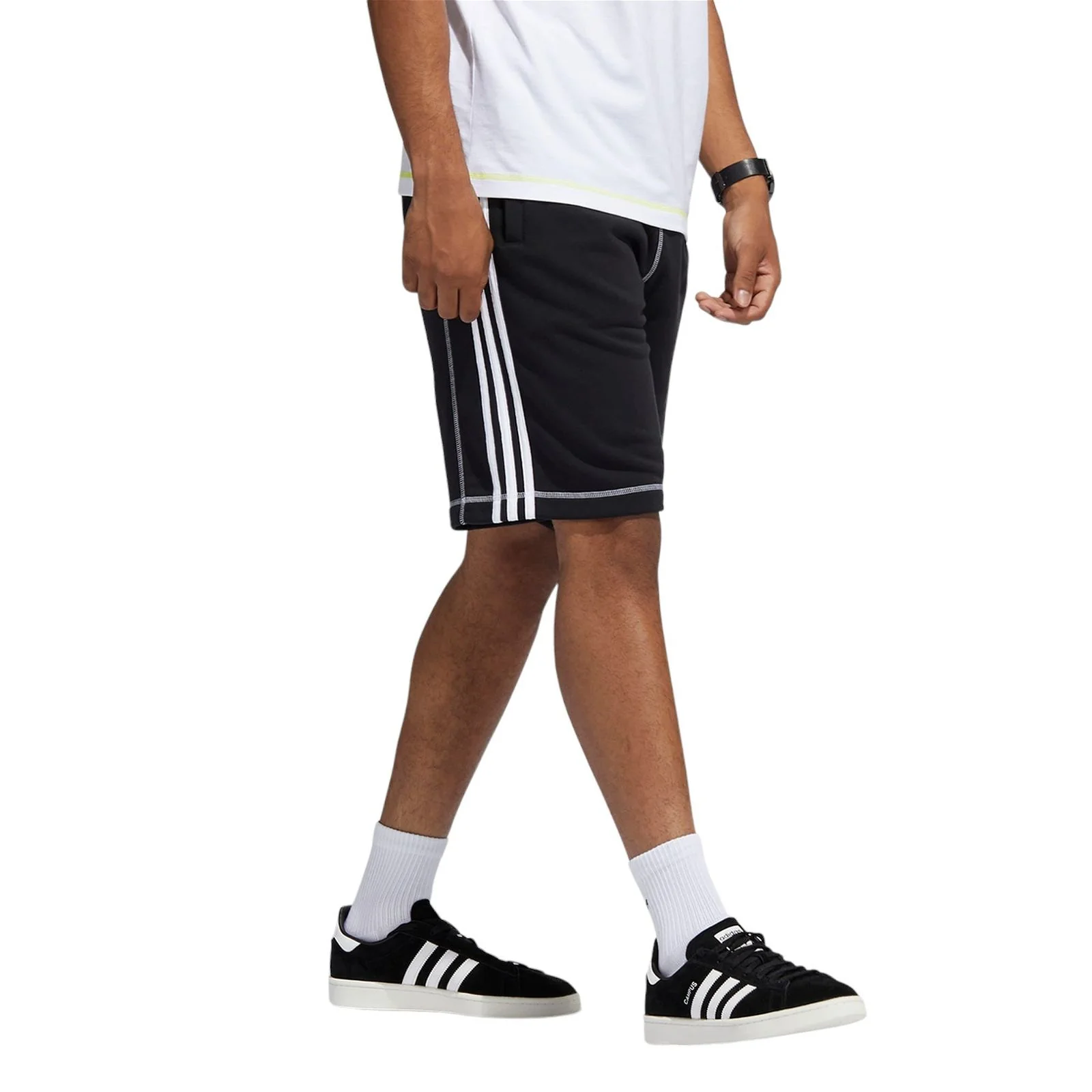 adidas Originals Contrast Stitch Shorts - Black - Image 2