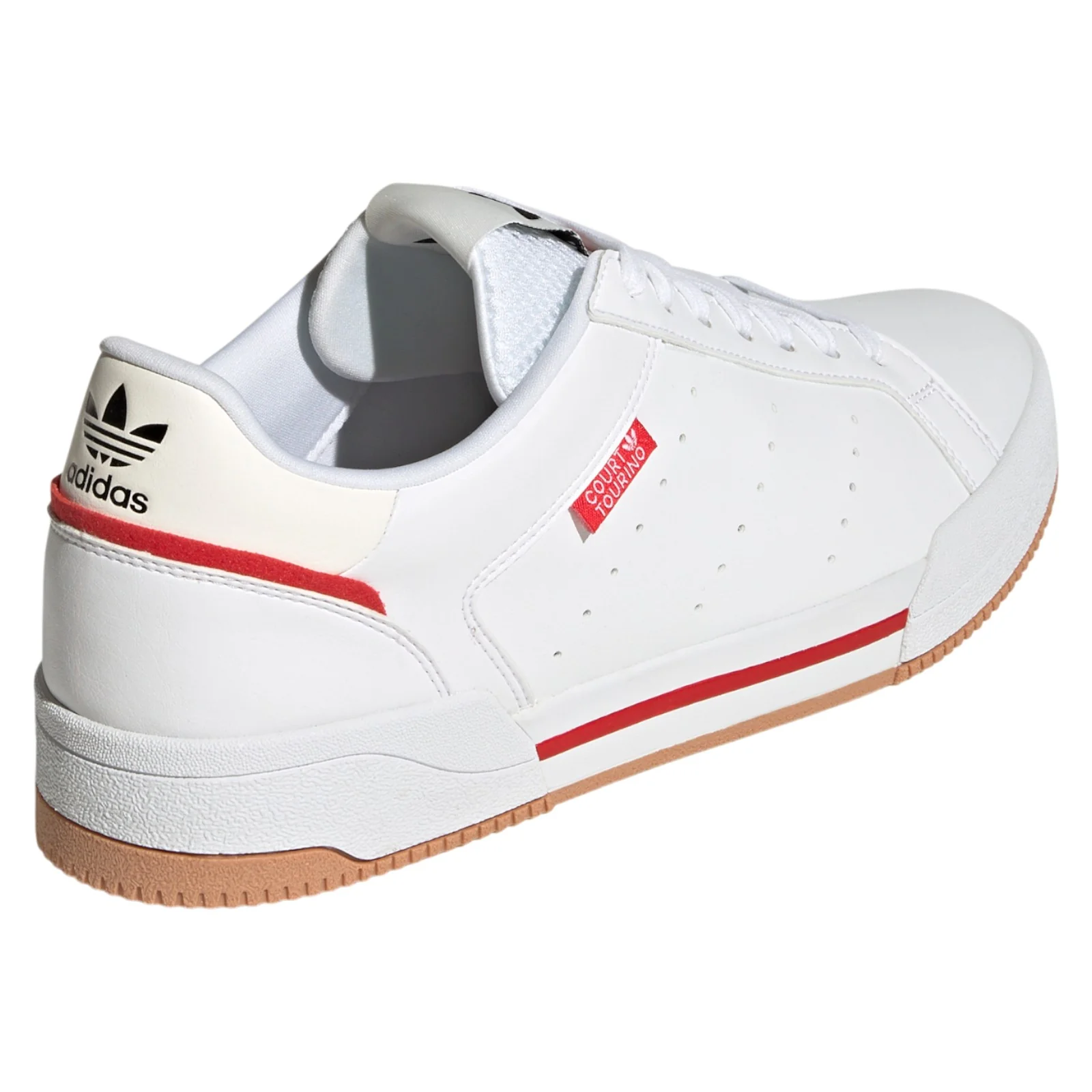 adidas Originals Court Tourino Shoes - Cloud White / Vivid Red - Image 3