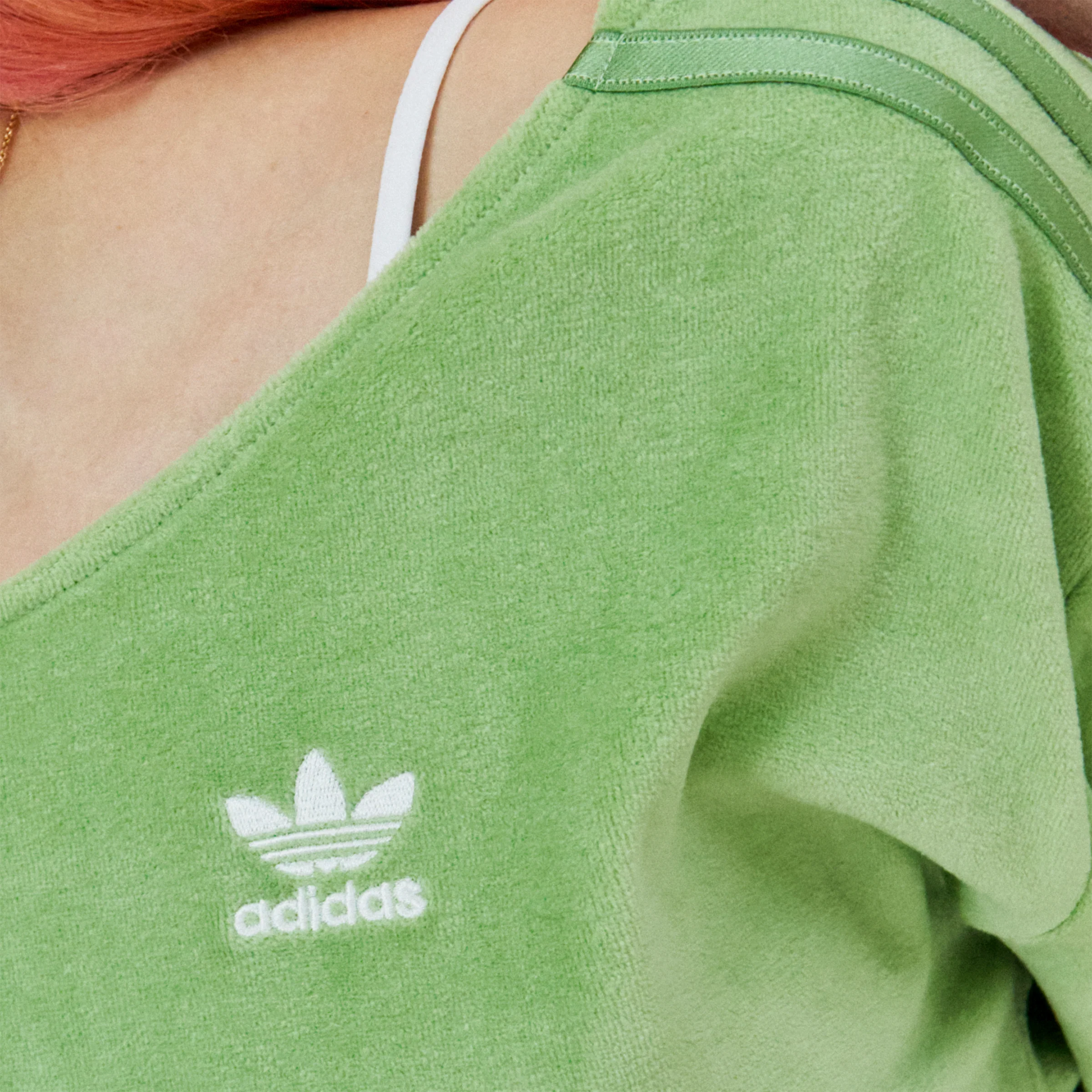 adidas Originals Cropped Sweater - Chalk Green - Image 6