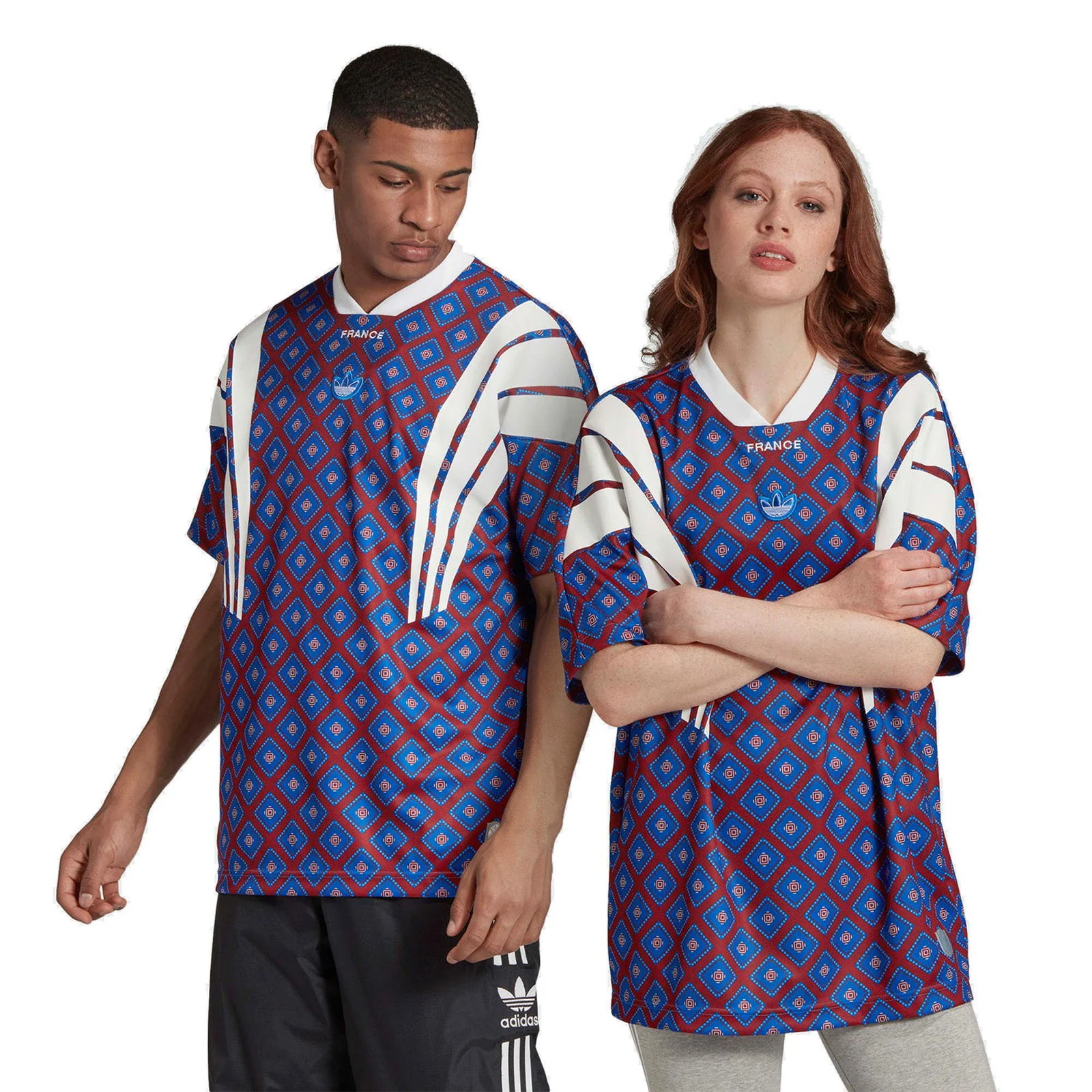 adidas Originals Danketsu France Retro Jersey - Blue - Image 3
