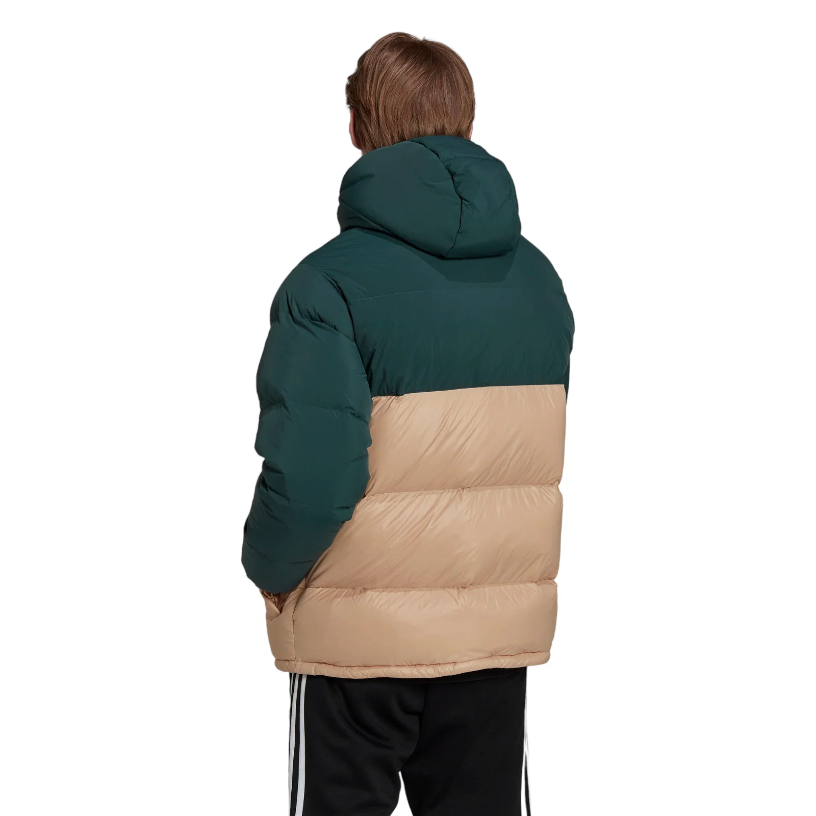 adidas Originals Down Regen Hooded Puffer Jacket - Mineral Green / Magic Beige - Image 3