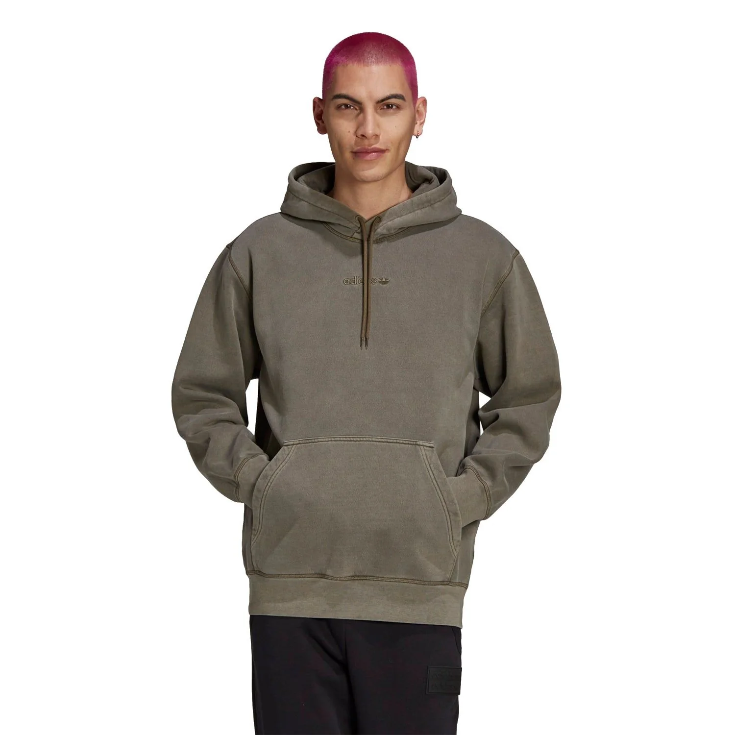 adidas Originals Dyed Hoodie - Olive - Image 2