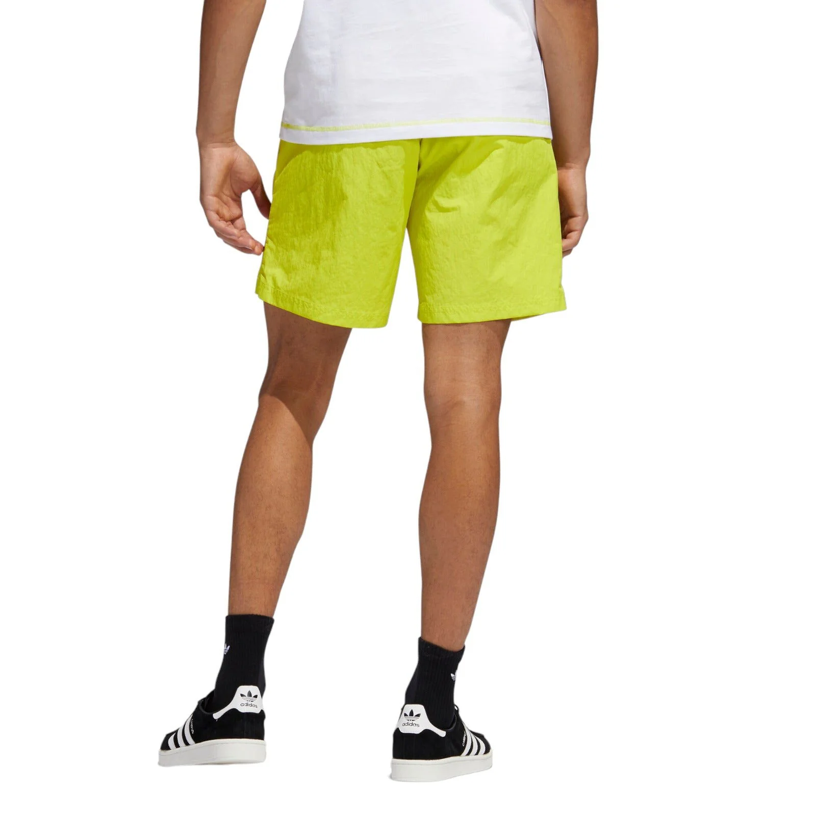 adidas Originals Emblem Woven Shorts - Acid Yellow - Image 5