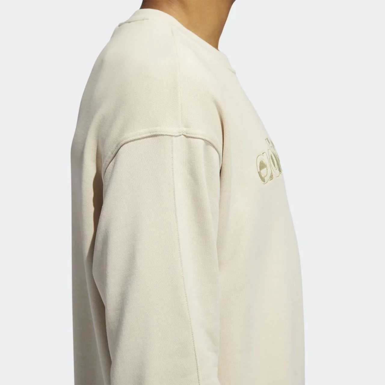 adidas Originals Embroidered Crew Sweatshirt - Beige - Image 4