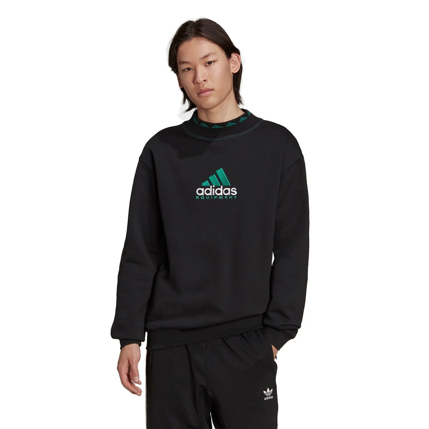 adidas Originals EQT 90s Archive Crewneck Sweatshirt - Black - Image 3