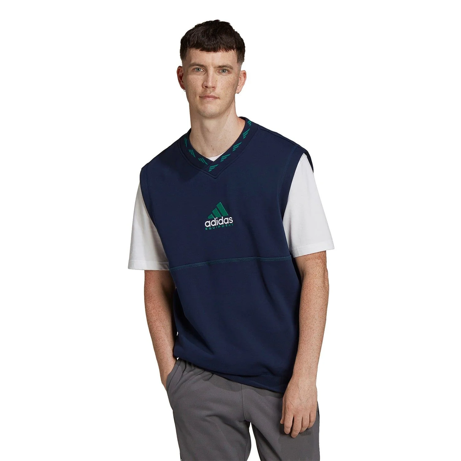 adidas Originals EQT Equipment Vest Sweater - Navy - Image 3