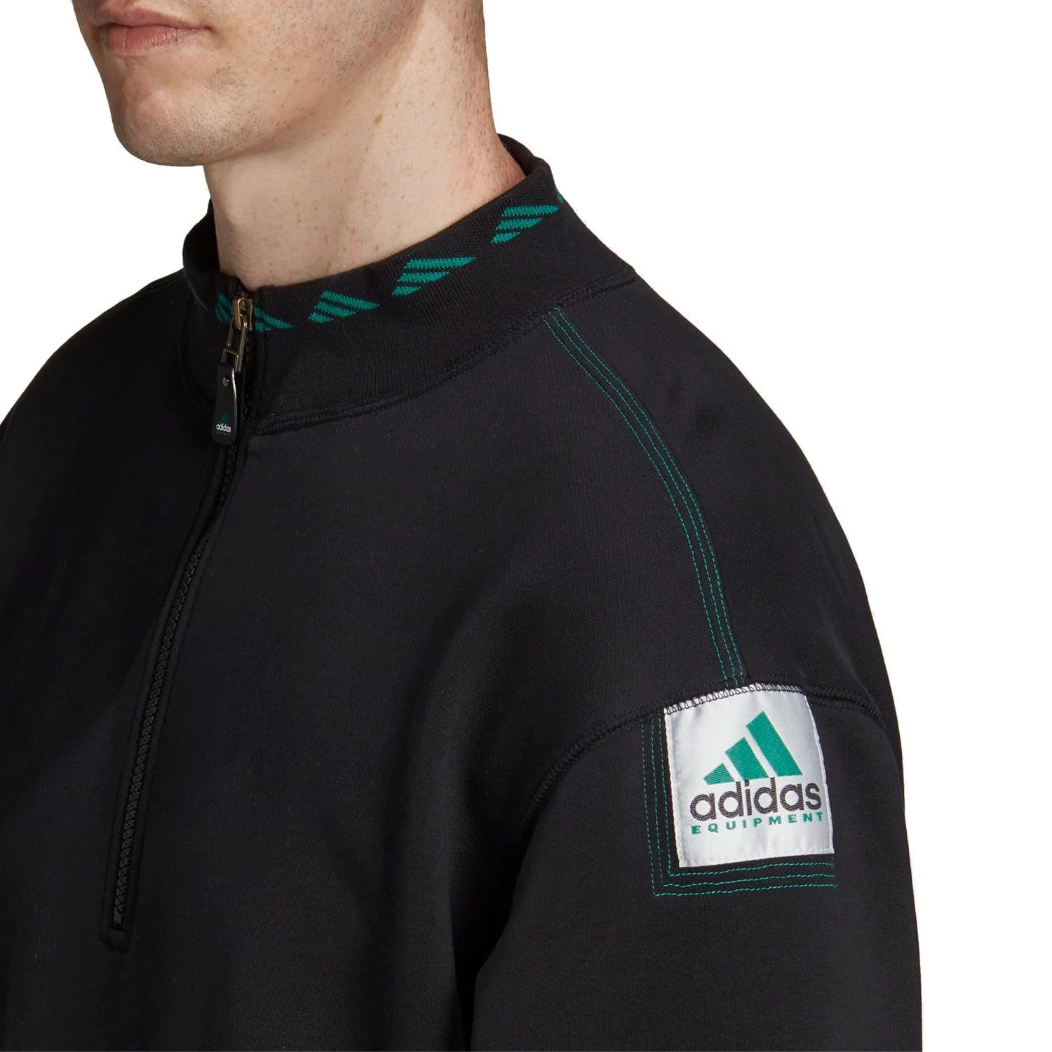 adidas Originals EQT Quarter-Zip Sweatshirt - Black - Image 6