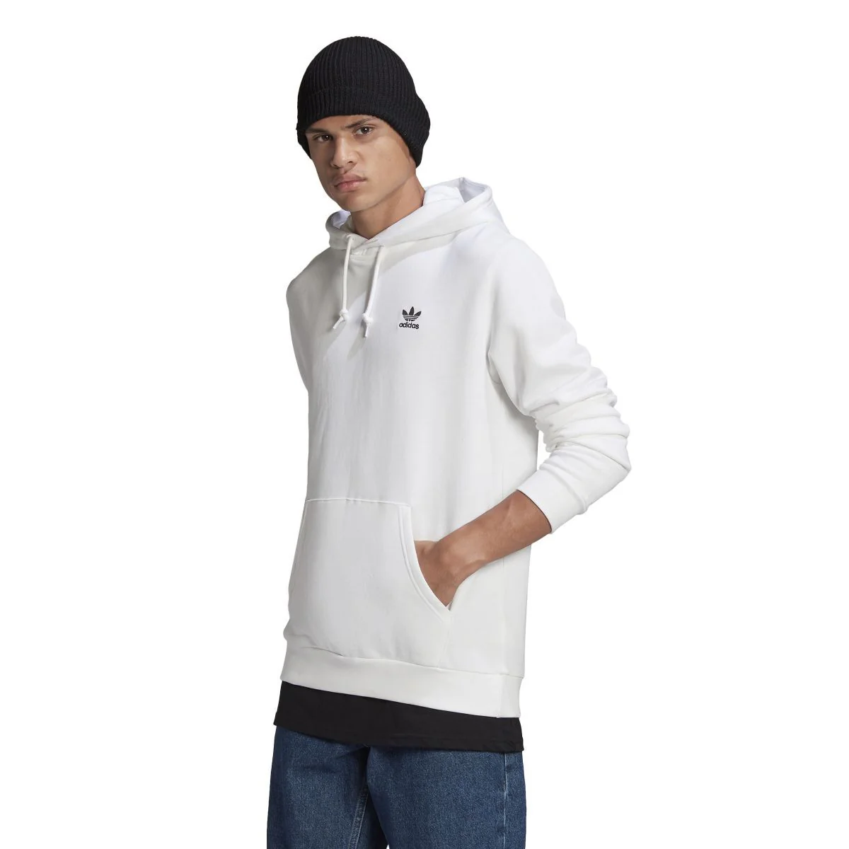 adidas Originals Essential Hoodie - White Black - Image 2