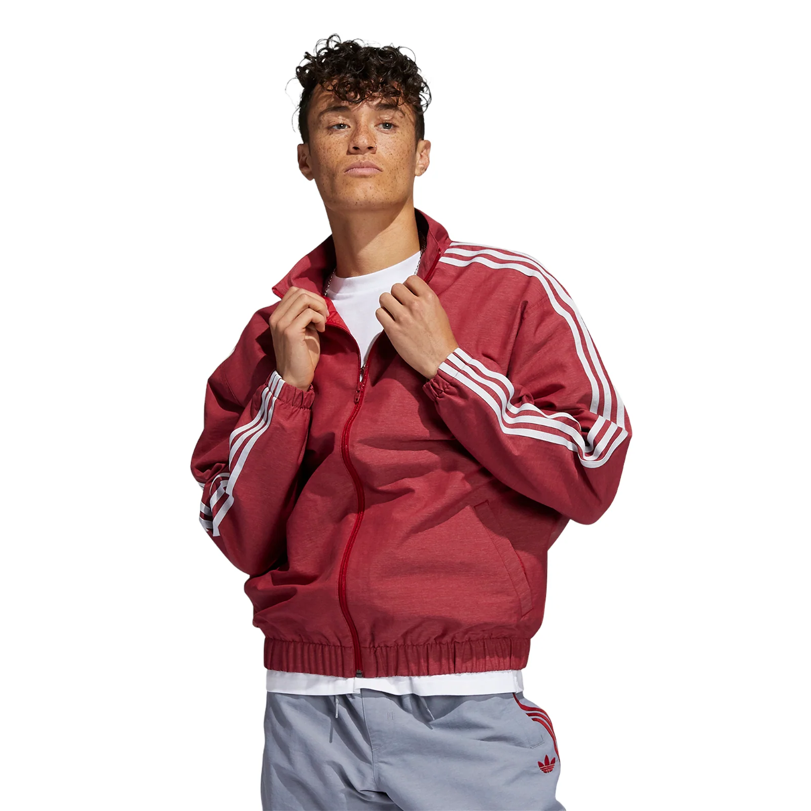 adidas Originals Firebird Skateboarding Retro Track Top - Red - Image 2