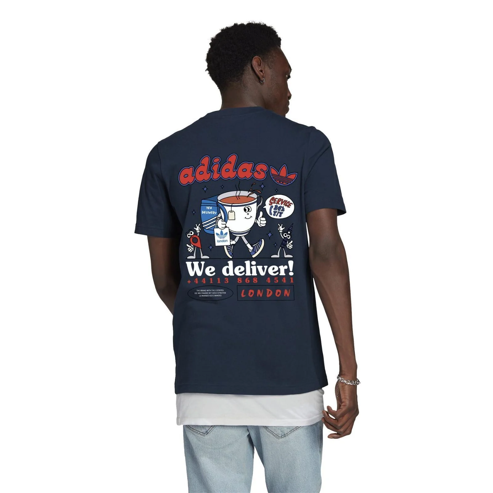 adidas Originals FITC London T-Shirt - Navy - Image 2