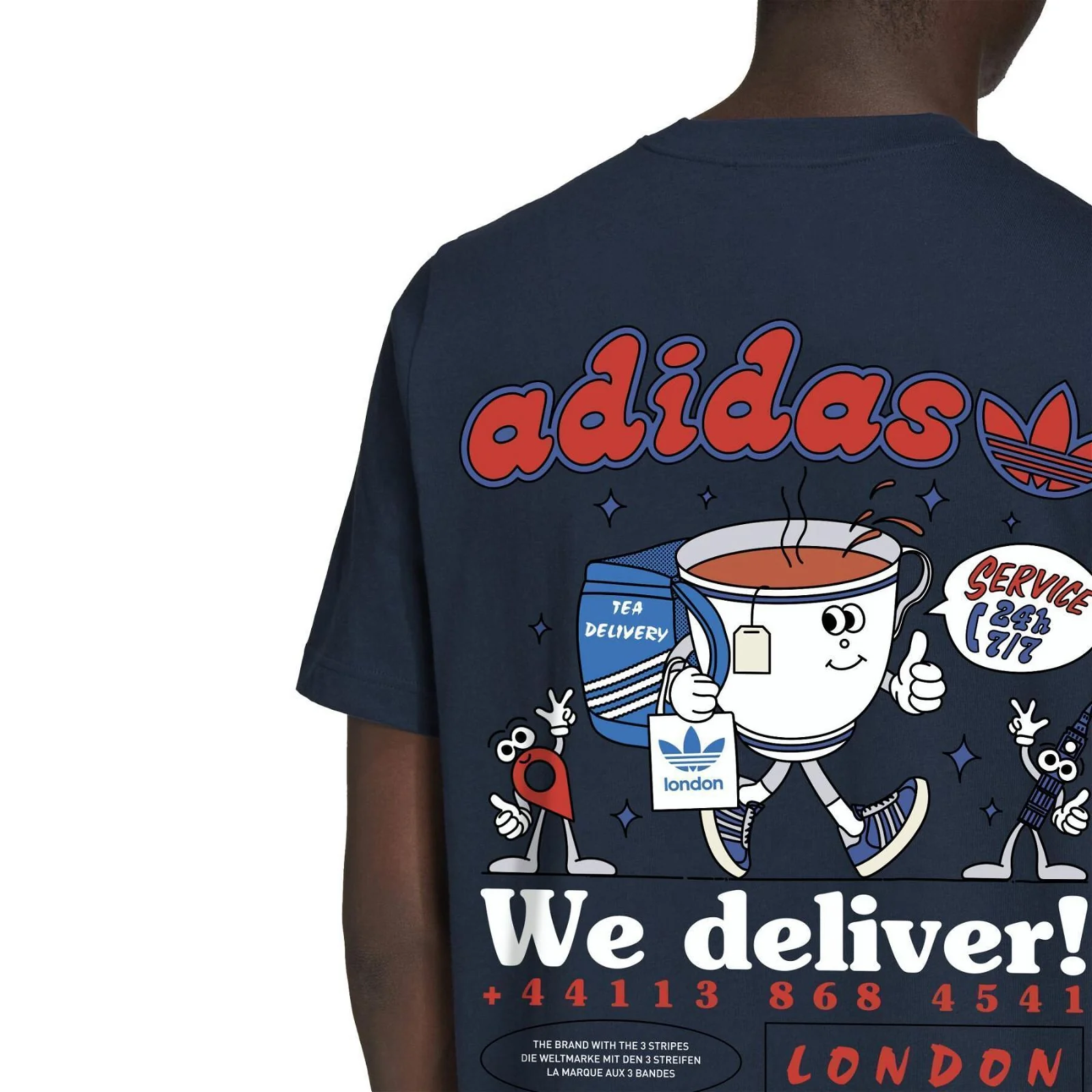 adidas Originals FITC London T-Shirt - Navy - Image 4