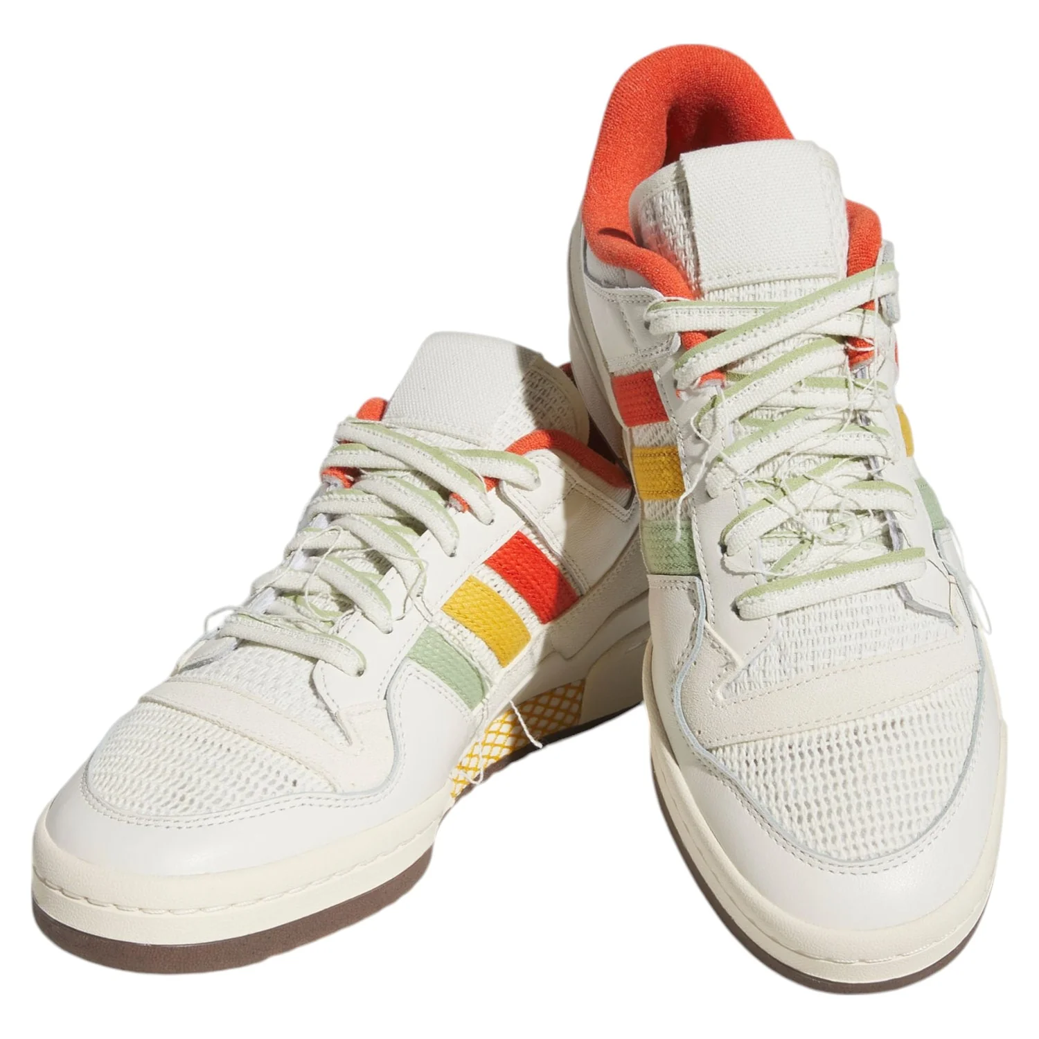 adidas Originals Forum 84 Low CL Shoes - Off White, Orange & Gum - Image 2