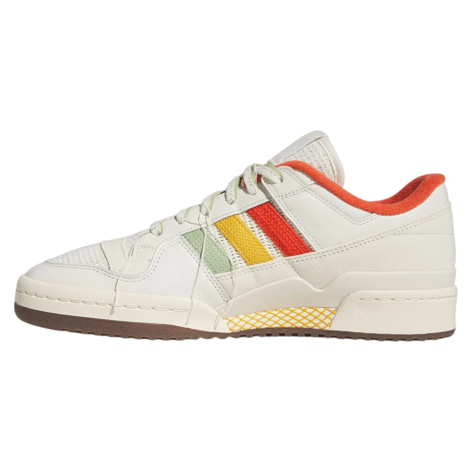 adidas Originals Forum 84 Low CL Shoes - Off White, Orange & Gum - Image 7