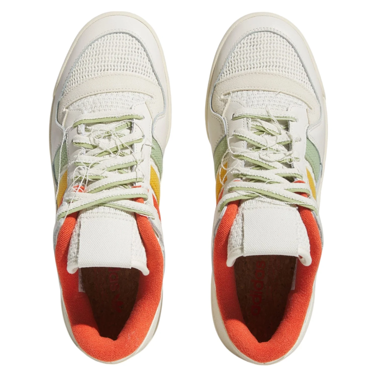 adidas Originals Forum 84 Low CL Shoes - Off White, Orange & Gum - Image 8