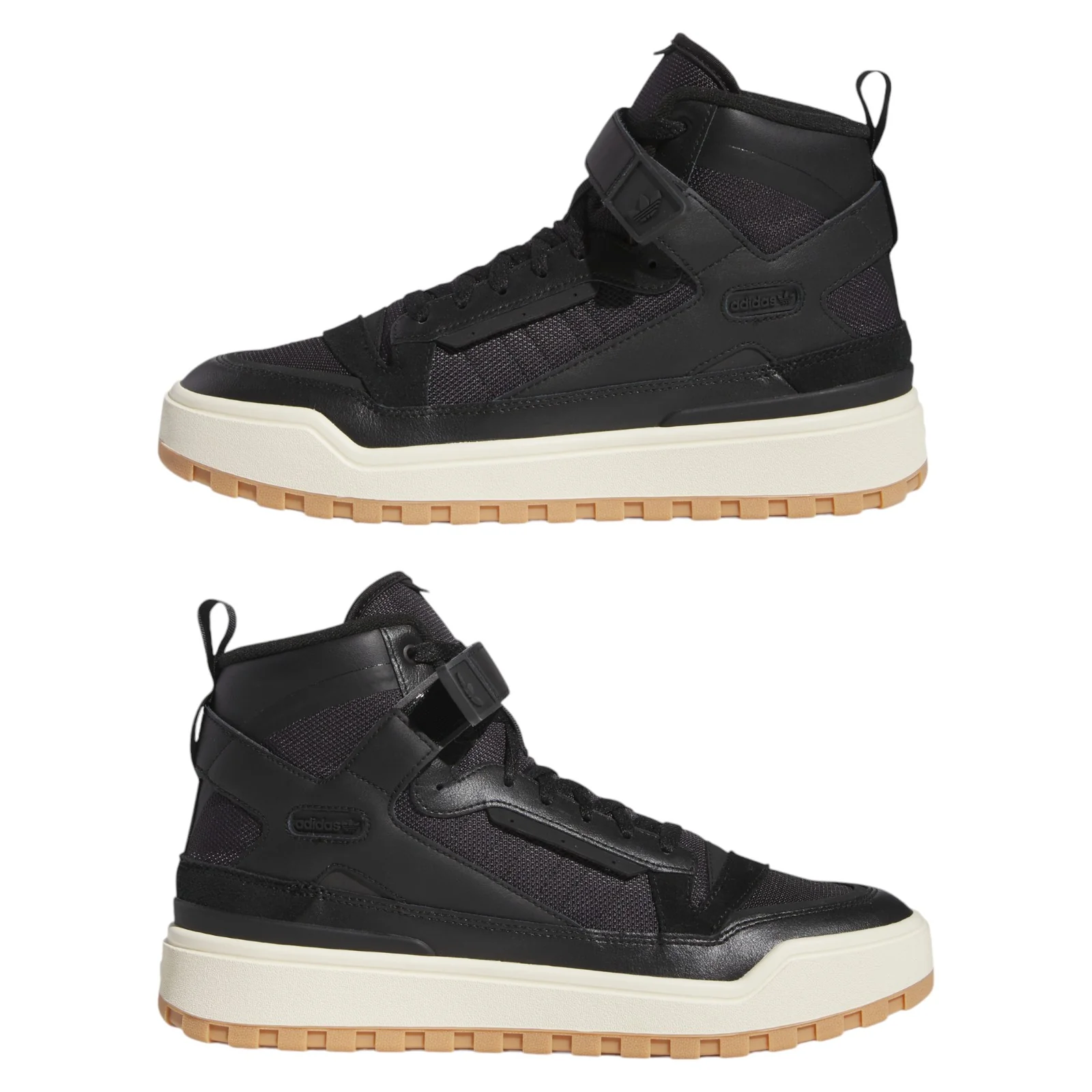 adidas Originals Forum Boot - Black / White / Gum - Image 9