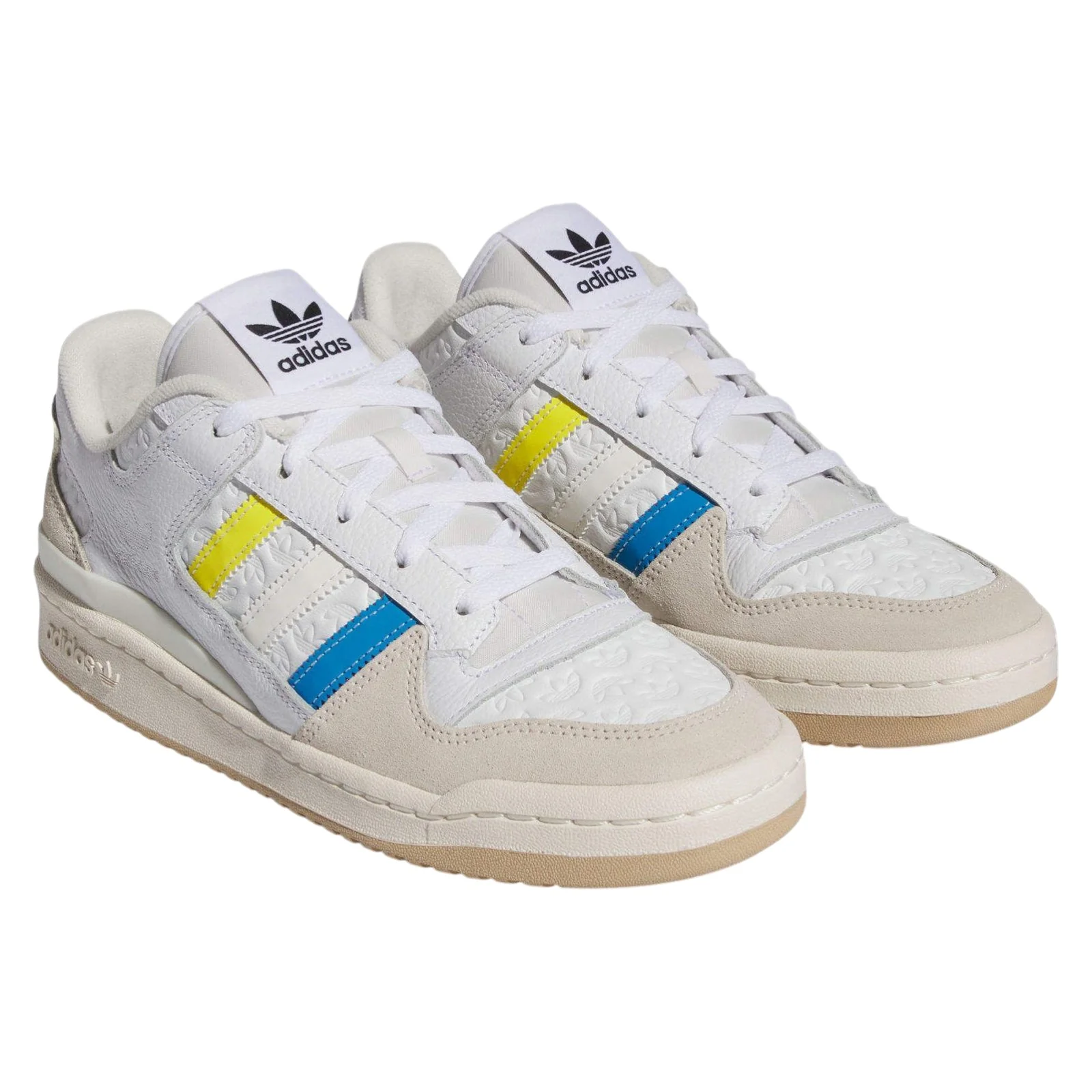 adidas Originals Forum Low Shoes - Patchwork Yellow Blue White - Image 2