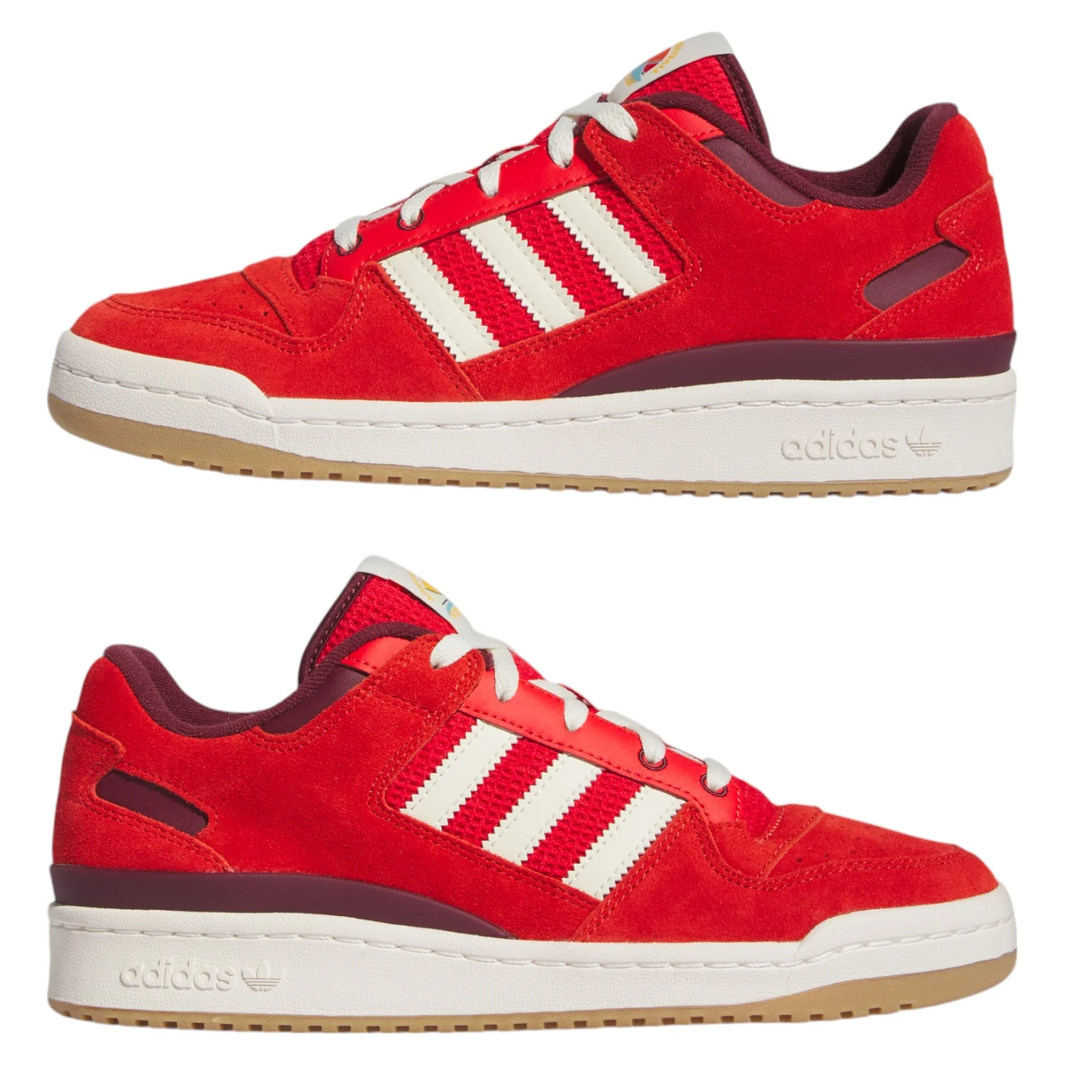adidas Originals Forum Low Shoes - Red / Off White / Gum - Image 8