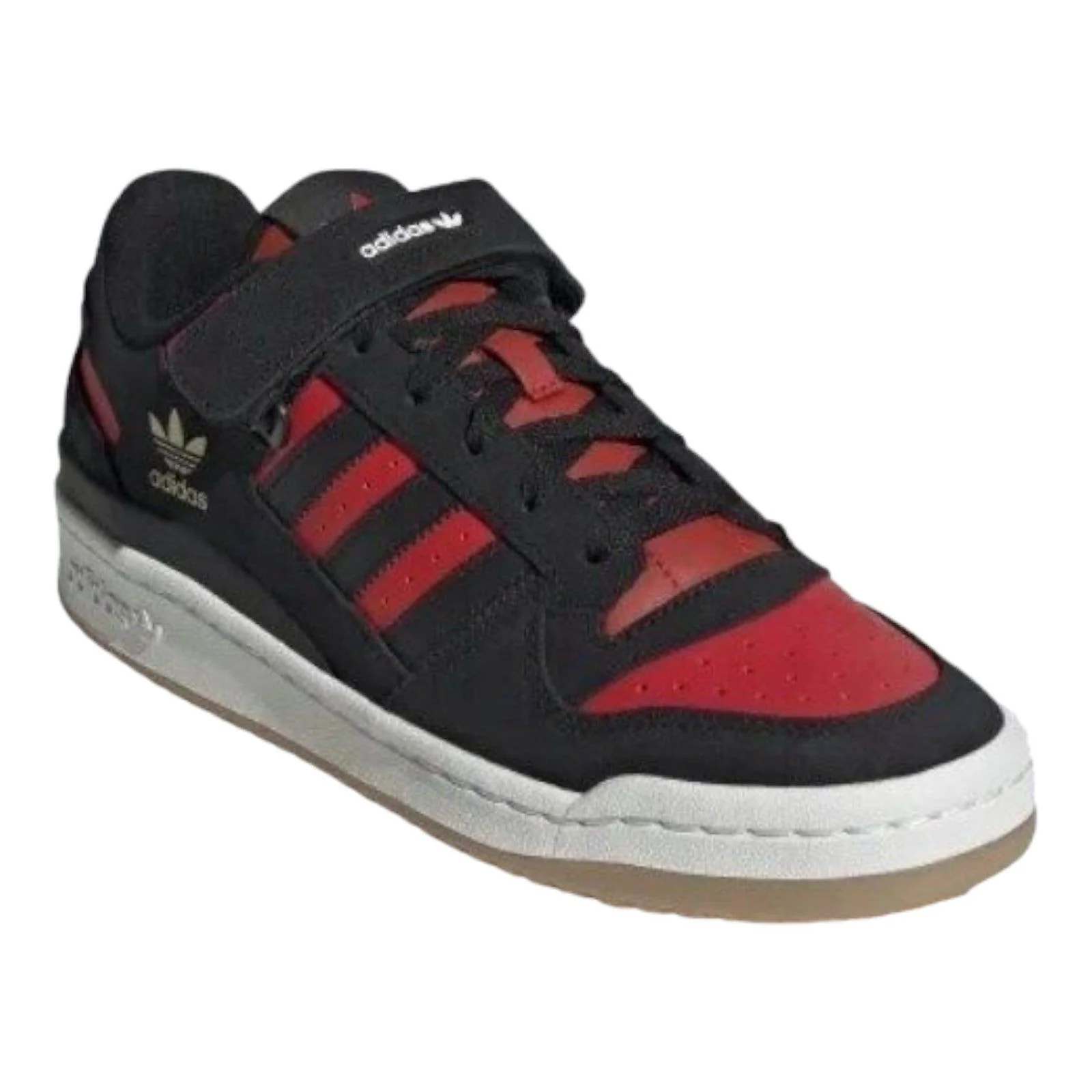 adidas Originals Forum Low Trainers - Core Black / Vivid Red - Image 2