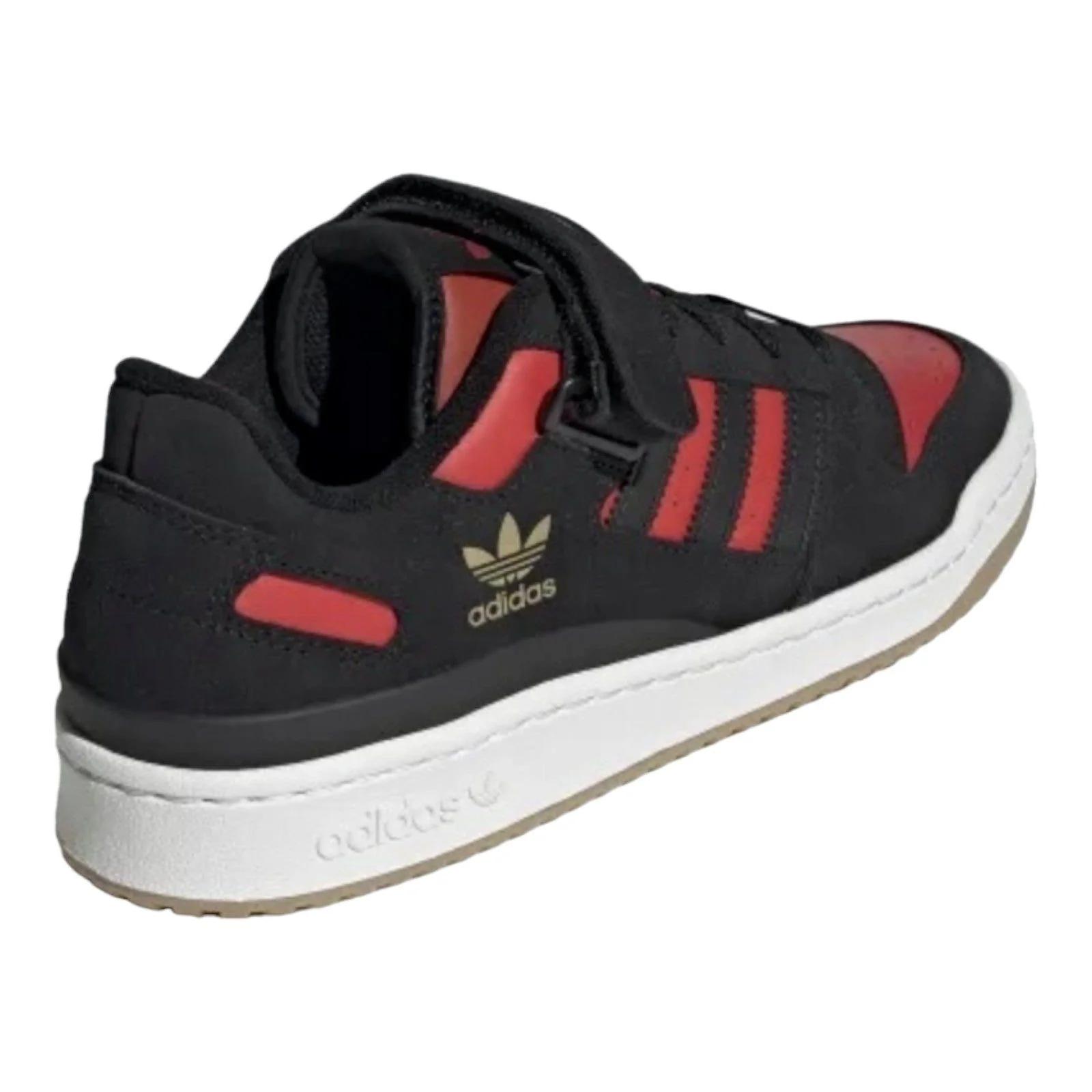 adidas Originals Forum Low Trainers - Core Black / Vivid Red - Image 3