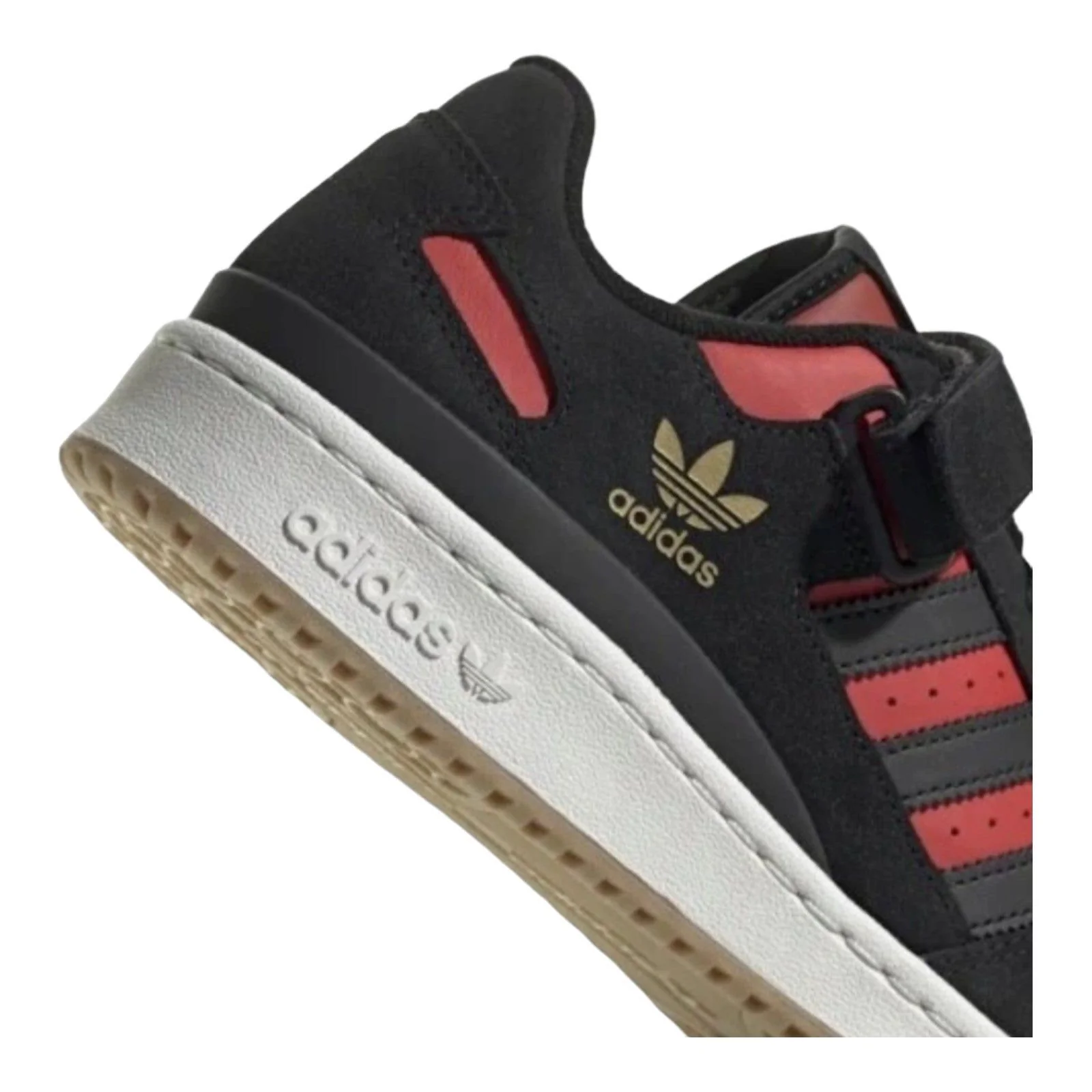 adidas Originals Forum Low Trainers - Core Black / Vivid Red - Image 4
