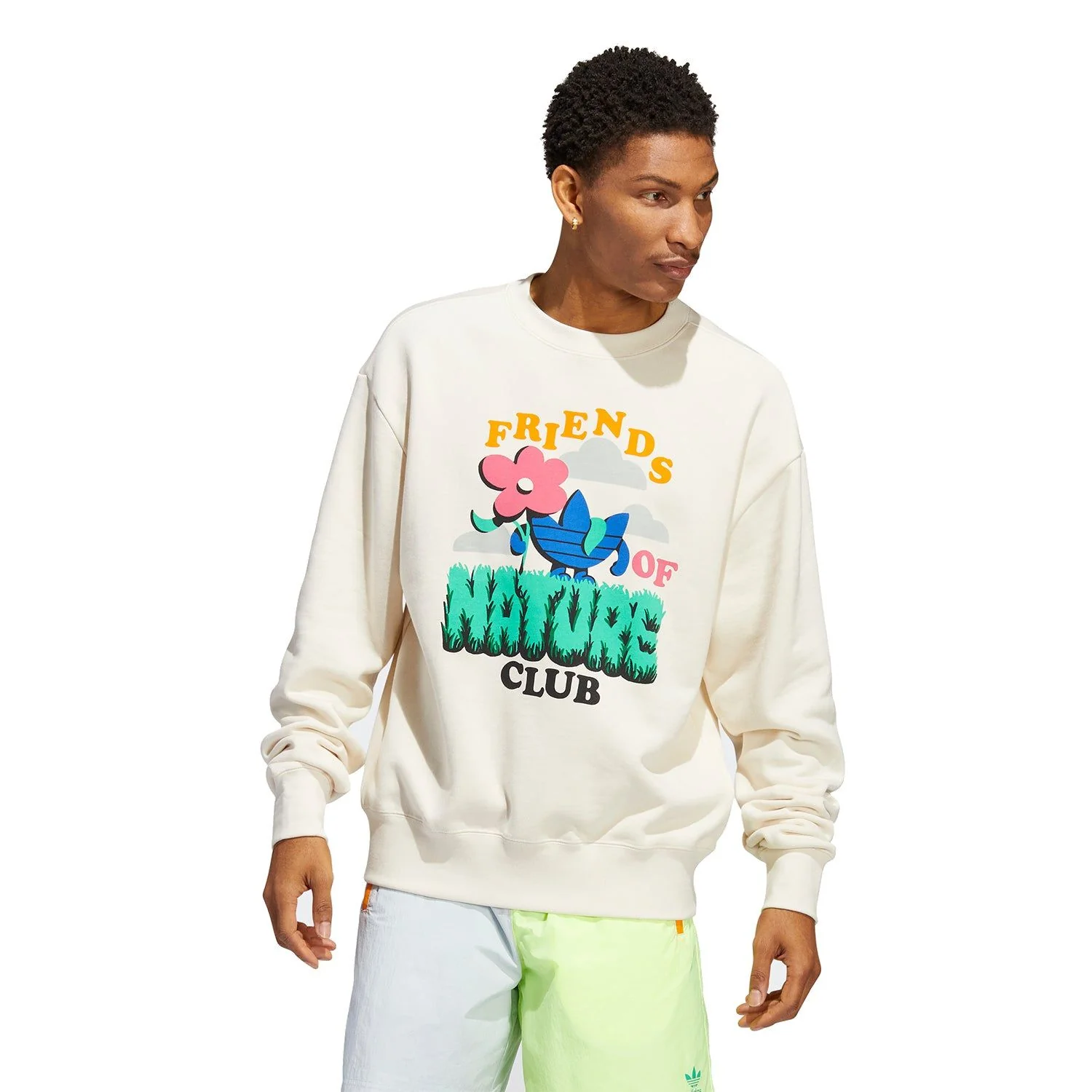 adidas Originals Friends of Nature Club Crewneck - White - Image 2