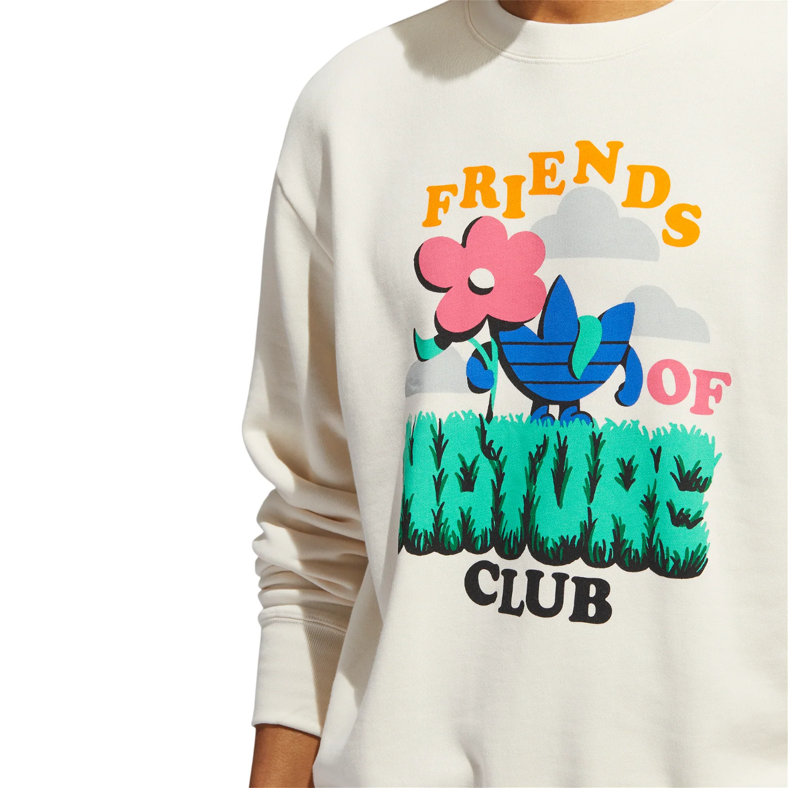 adidas Originals Friends of Nature Club Crewneck - White - Image 3