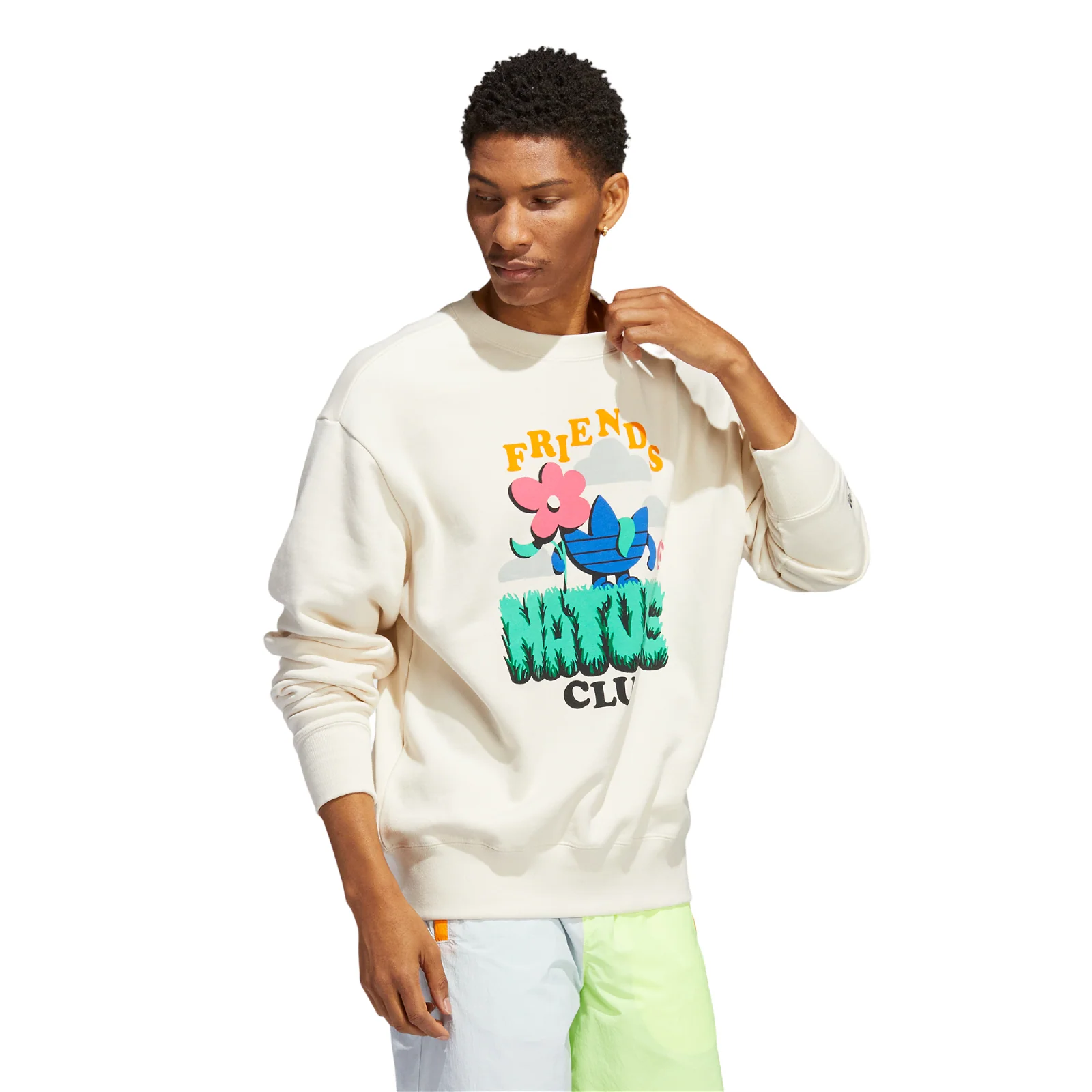 adidas Originals Friends of Nature Club Crewneck - White - Image 6