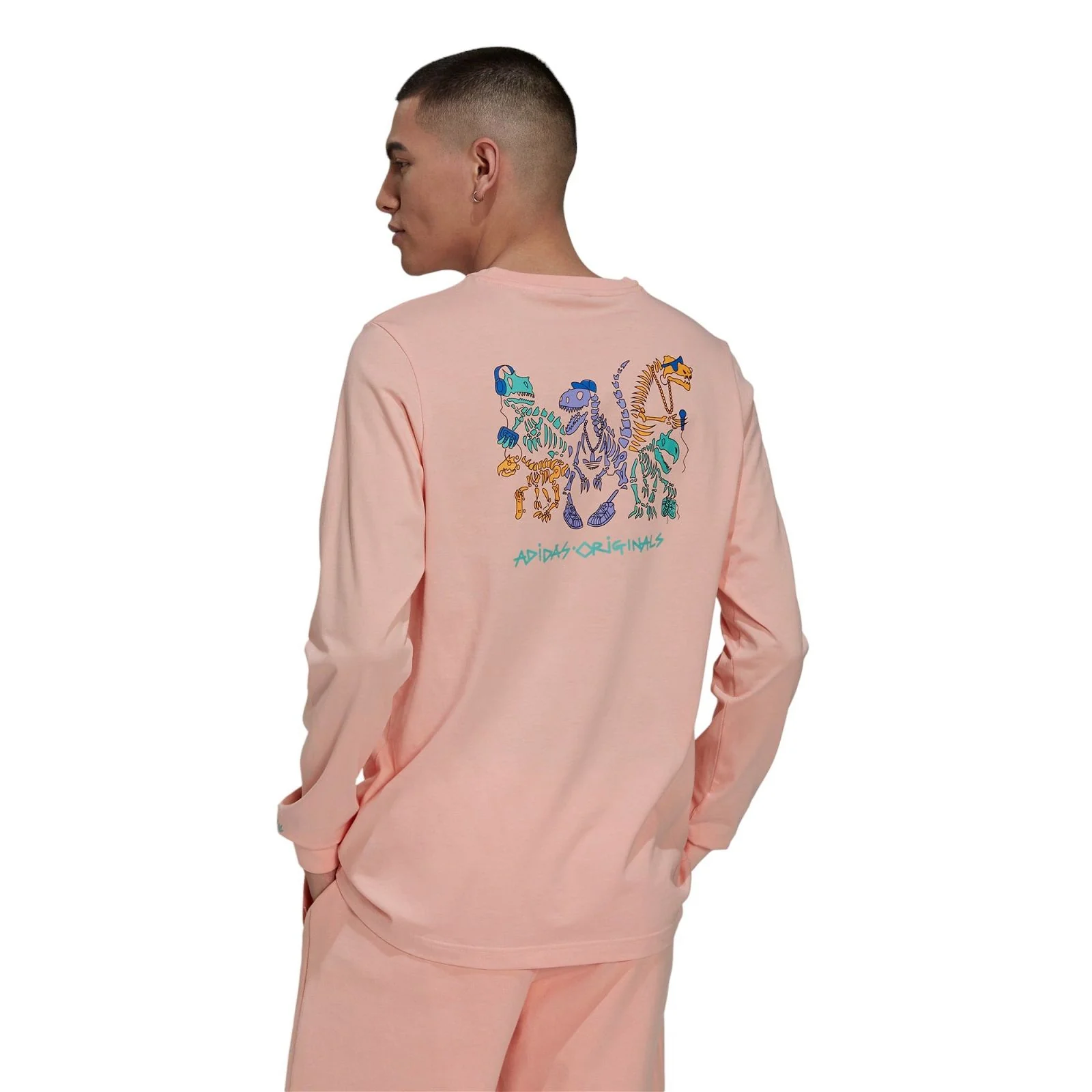 adidas Originals Funny Dino Long Sleeve T-Shirt - Pink