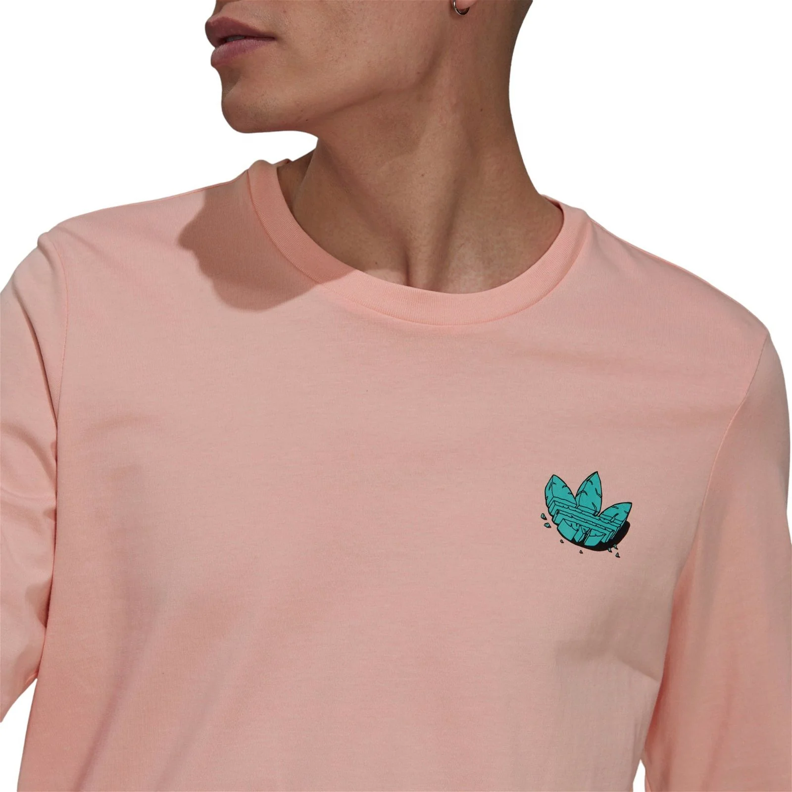 adidas Originals Funny Dino Long Sleeve T-Shirt - Pink - Image 5