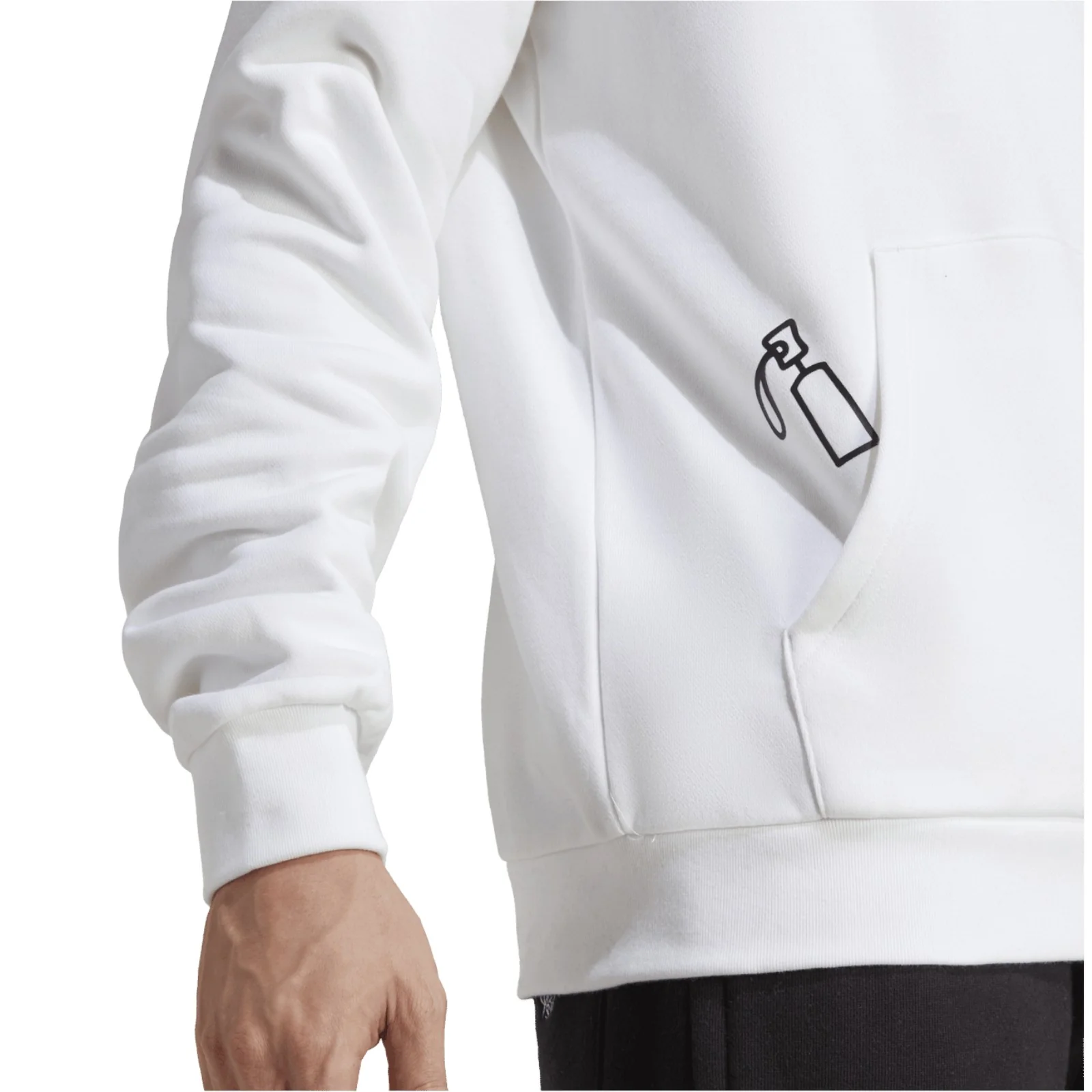 adidas Originals Fuzi Graffiti Graphic Hoodie - White - Image 5