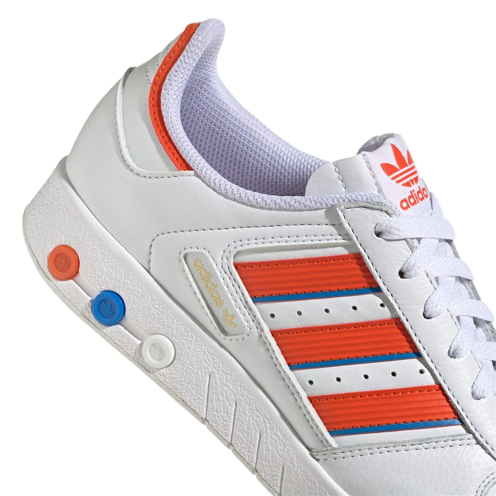 adidas Originals G.S. Court Shoes - Cloud White / Collegiate Orange - Image 4