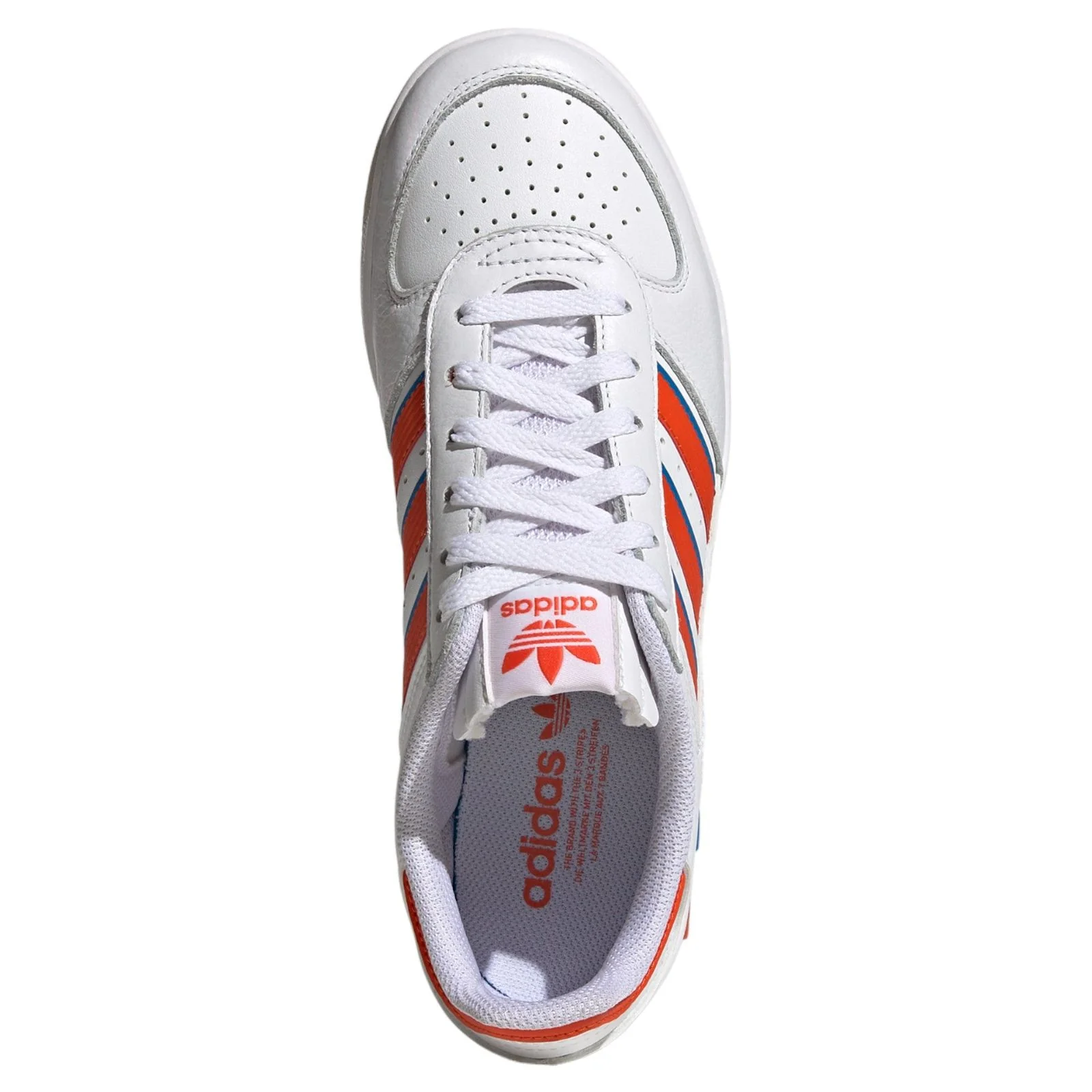 adidas Originals G.S. Court Shoes - Cloud White / Collegiate Orange - Image 6