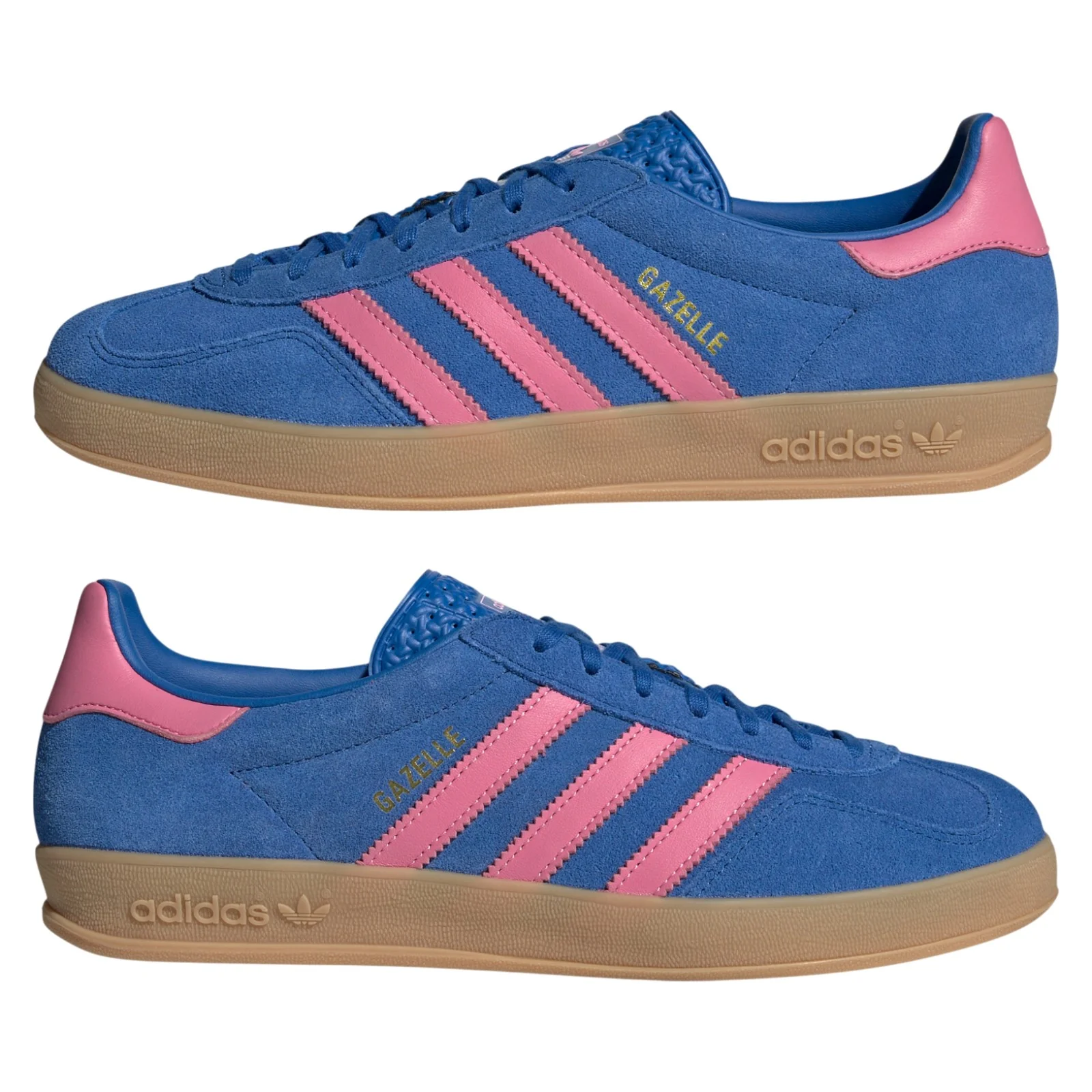 adidas Originals Gazelle Indoor Shoes - Blue / Bliss Pink / Gum - Image 10