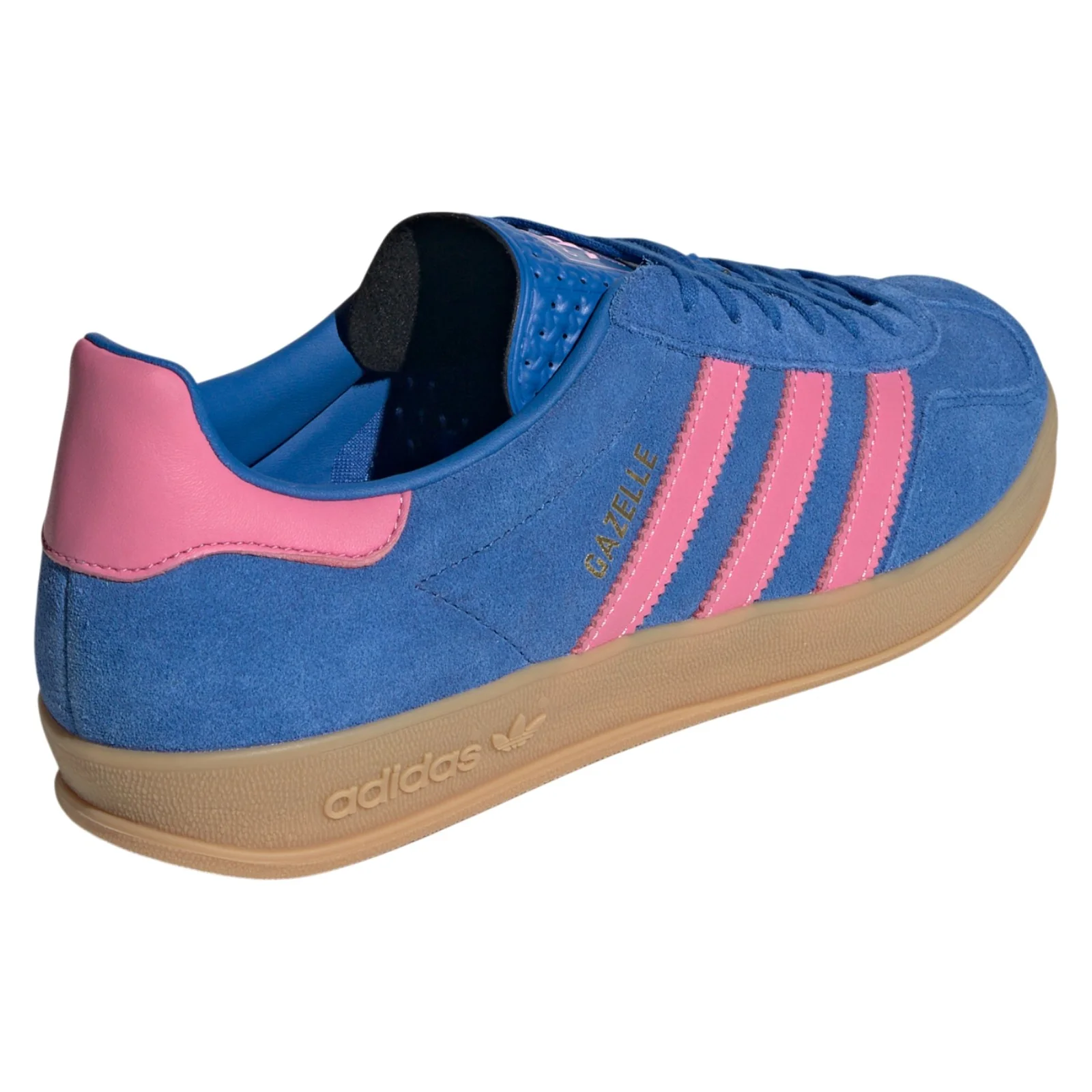 adidas Originals Gazelle Indoor Shoes - Blue / Bliss Pink / Gum - Image 3