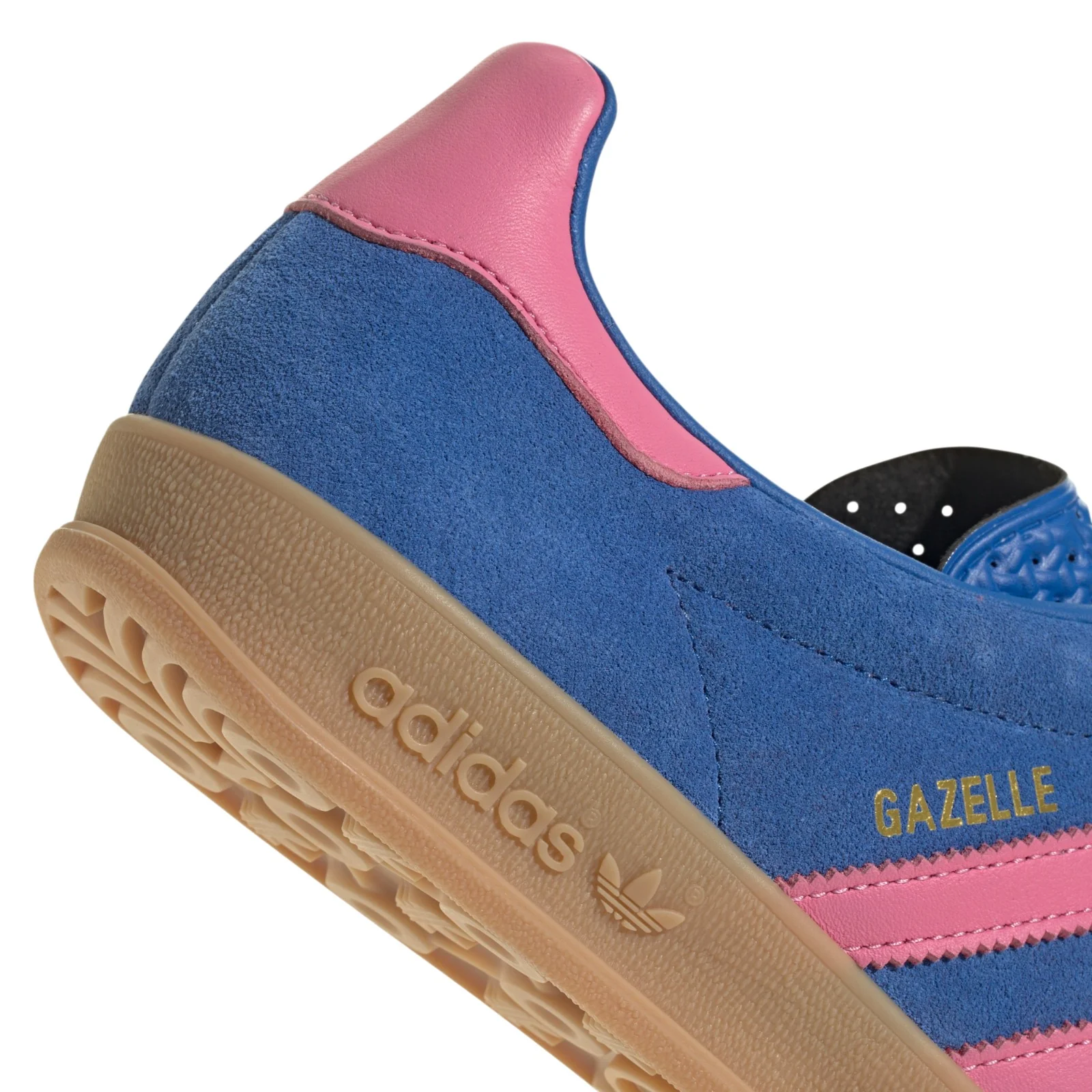 adidas Originals Gazelle Indoor Shoes - Blue / Bliss Pink / Gum - Image 4