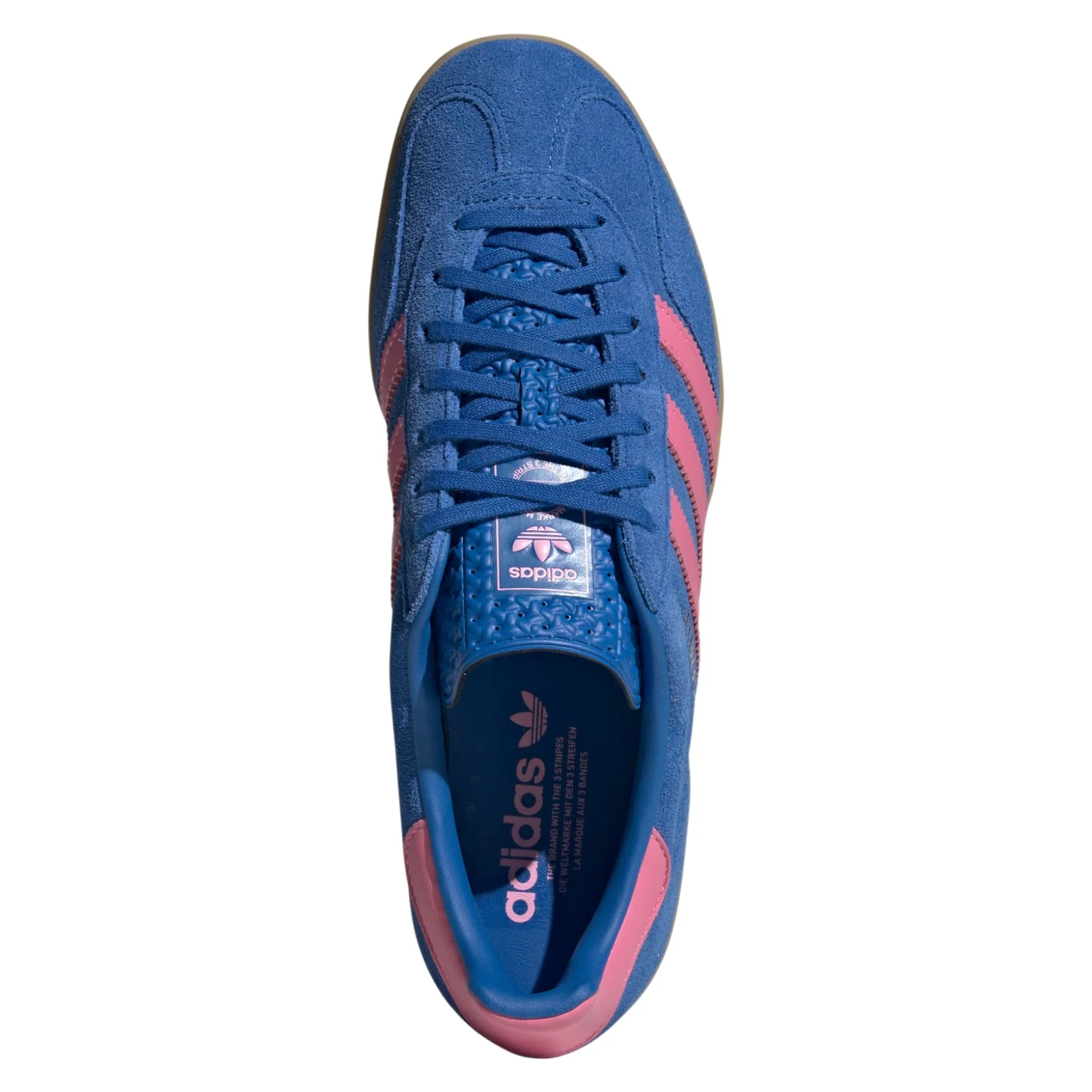 adidas Originals Gazelle Indoor Shoes - Blue / Bliss Pink / Gum - Image 7