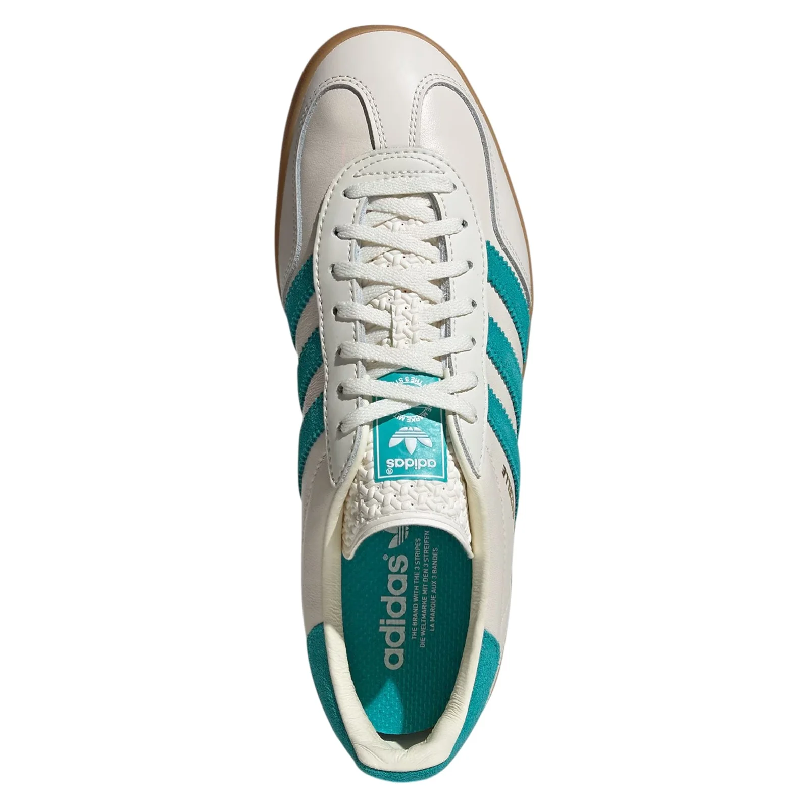 adidas Originals Gazelle Indoor Shoes - Chalk White / Turquoise - Image 8