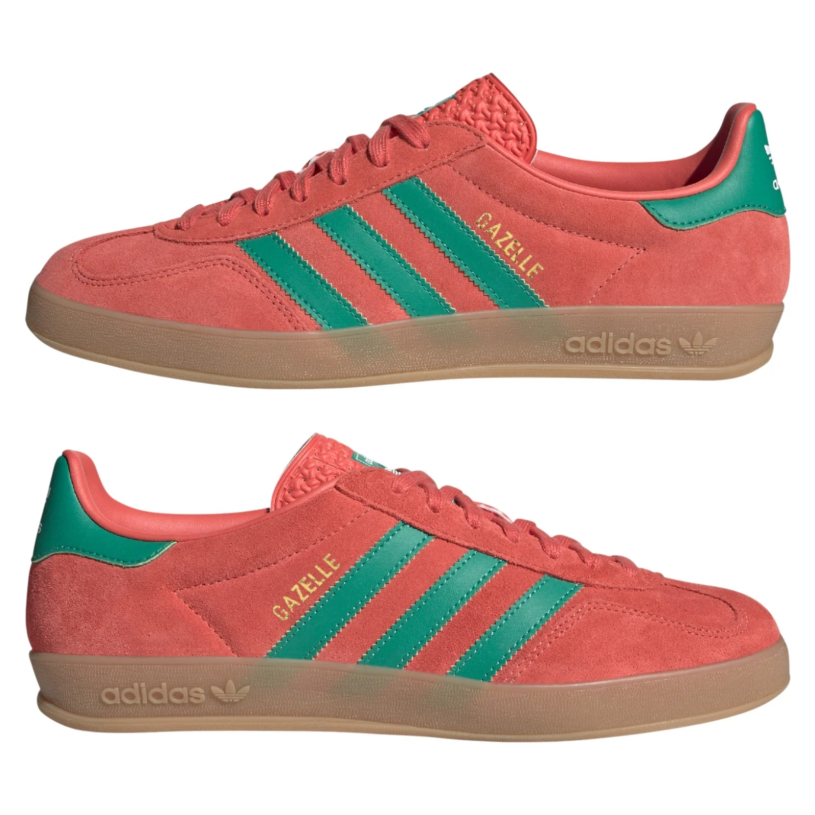 adidas Originals Gazelle Indoor Shoes - Preloved Scarlet / Court Green - Image 9