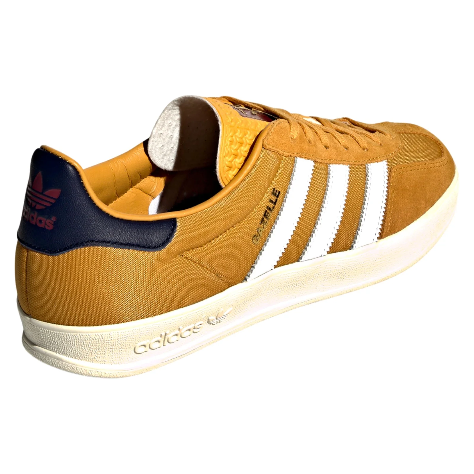 adidas Originals Gazelle Indoor Shoes - Preloved Yellow / Cloud White / Dark Blue - Image 3